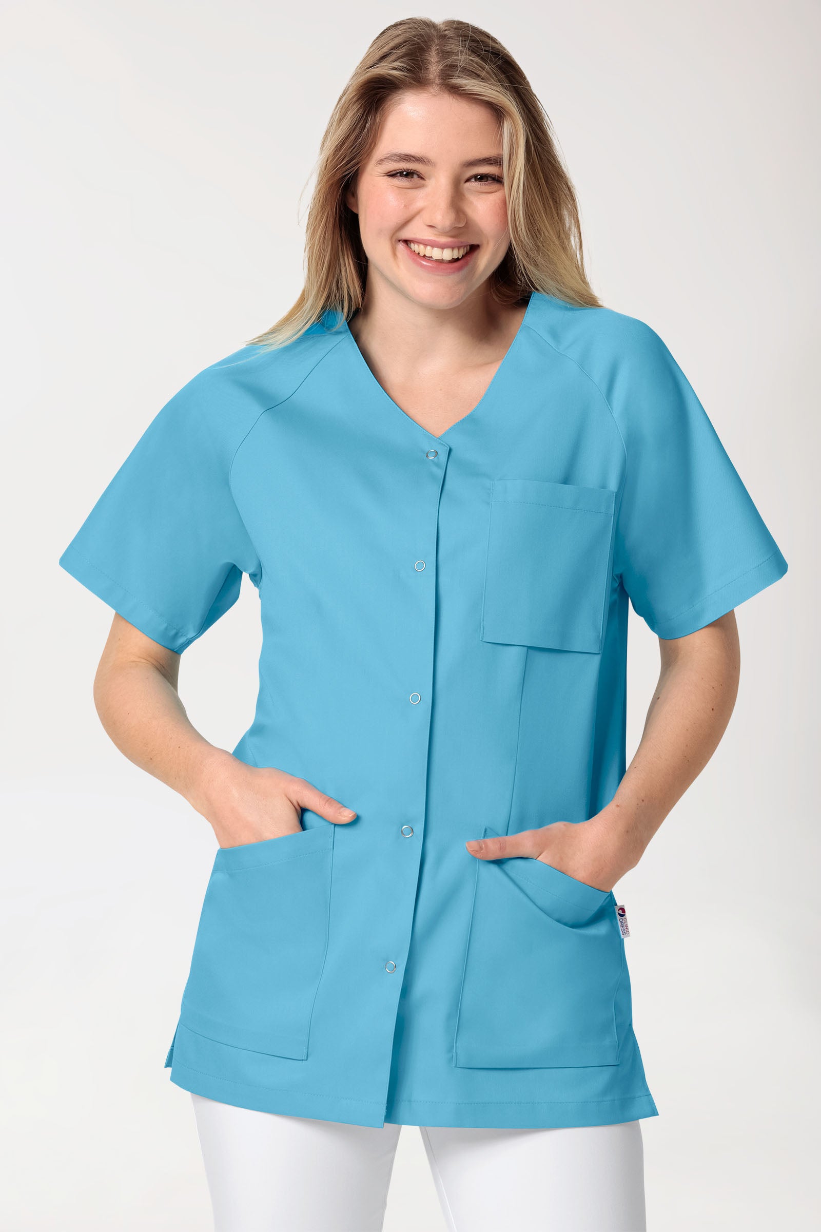 CORE Kasack Damen - durchgeknöpft türkis