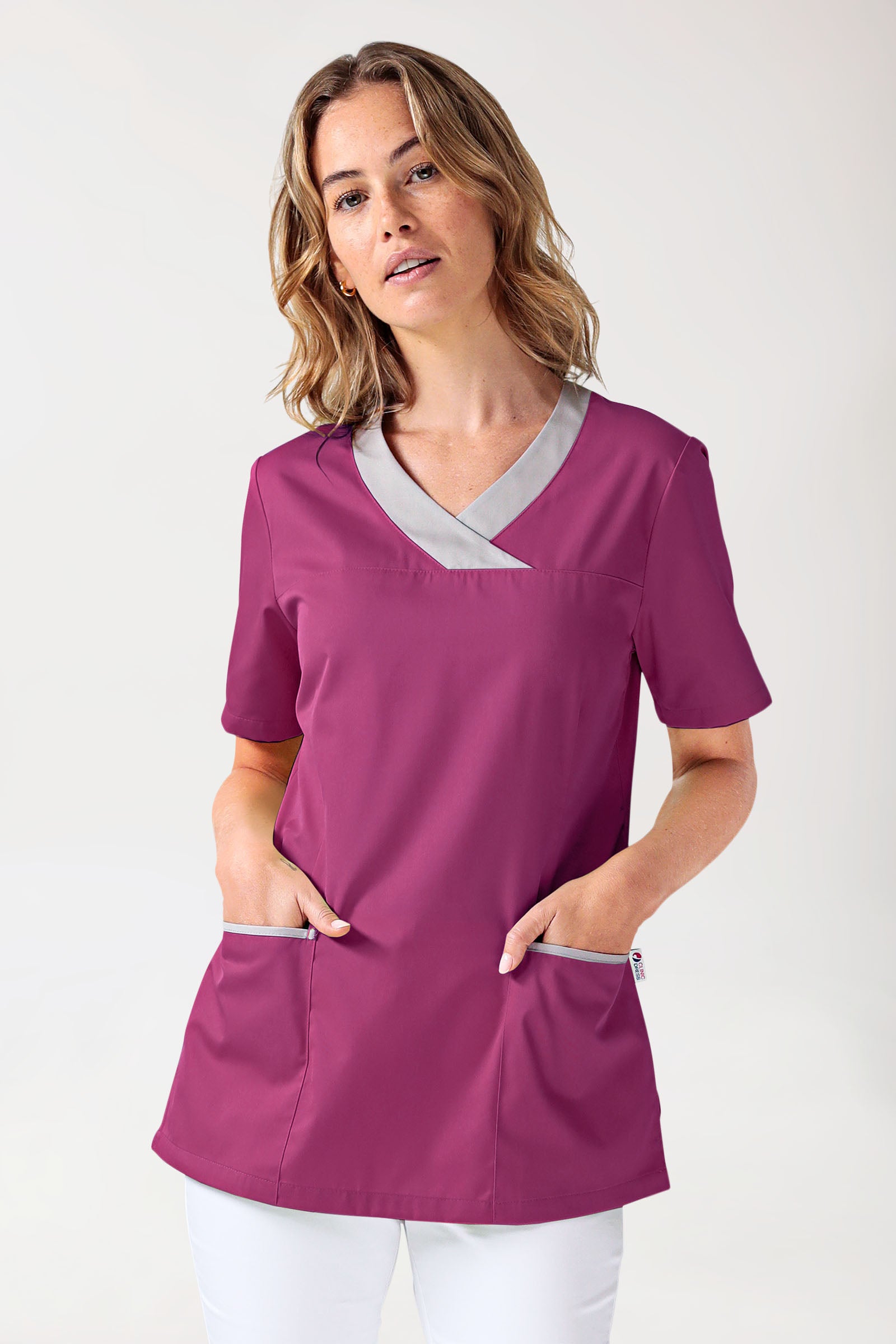 CORE Schlupfkasack Damen berry/grau, Vue de face