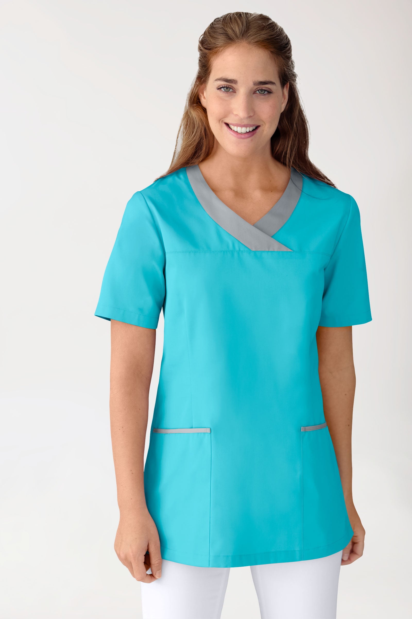 CORE Schlupfkasack Damen curaçao/grau, Vorderansicht