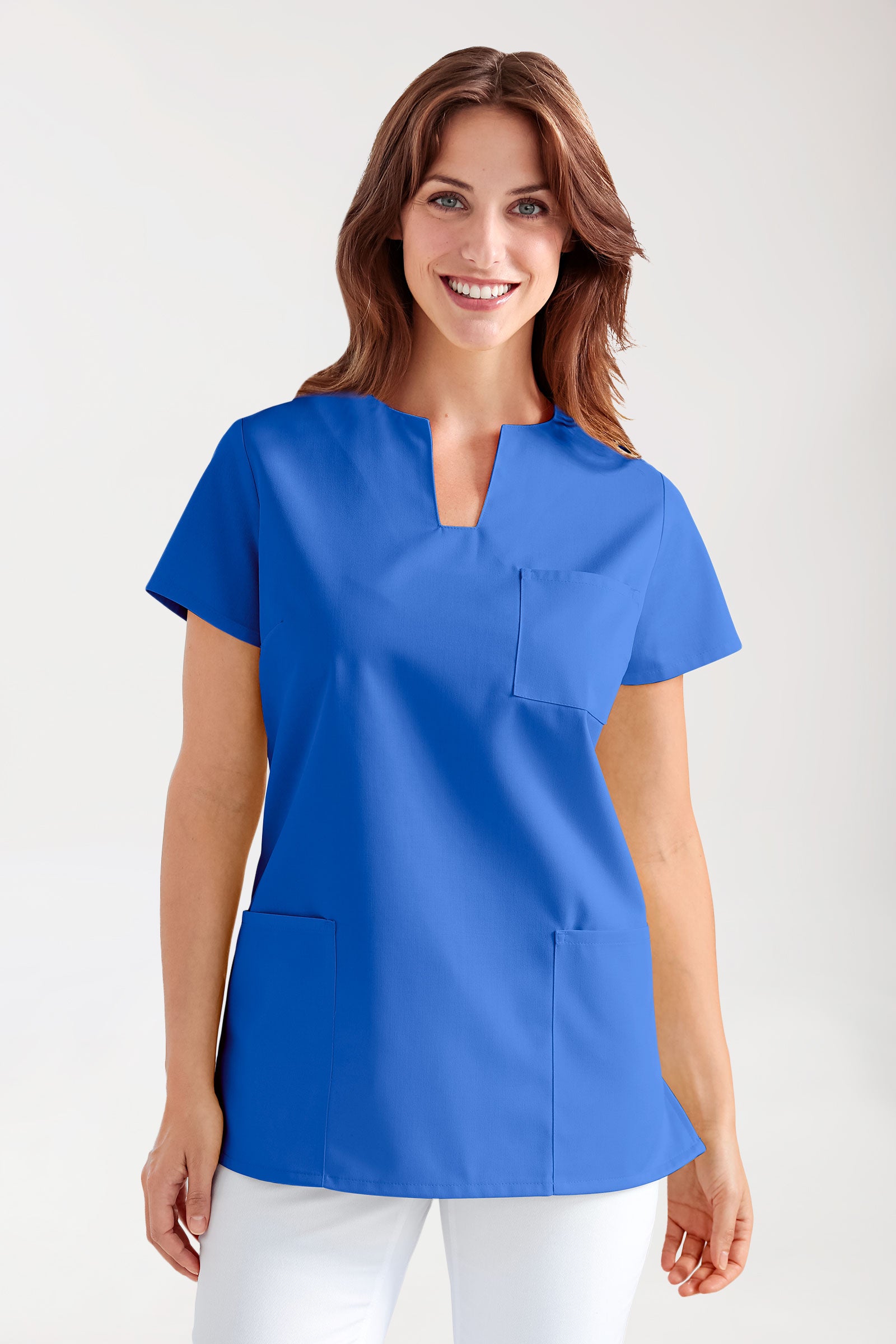 JUST STRONG Schlupfkasack Damen - eckiger Ausschnitt königsblau