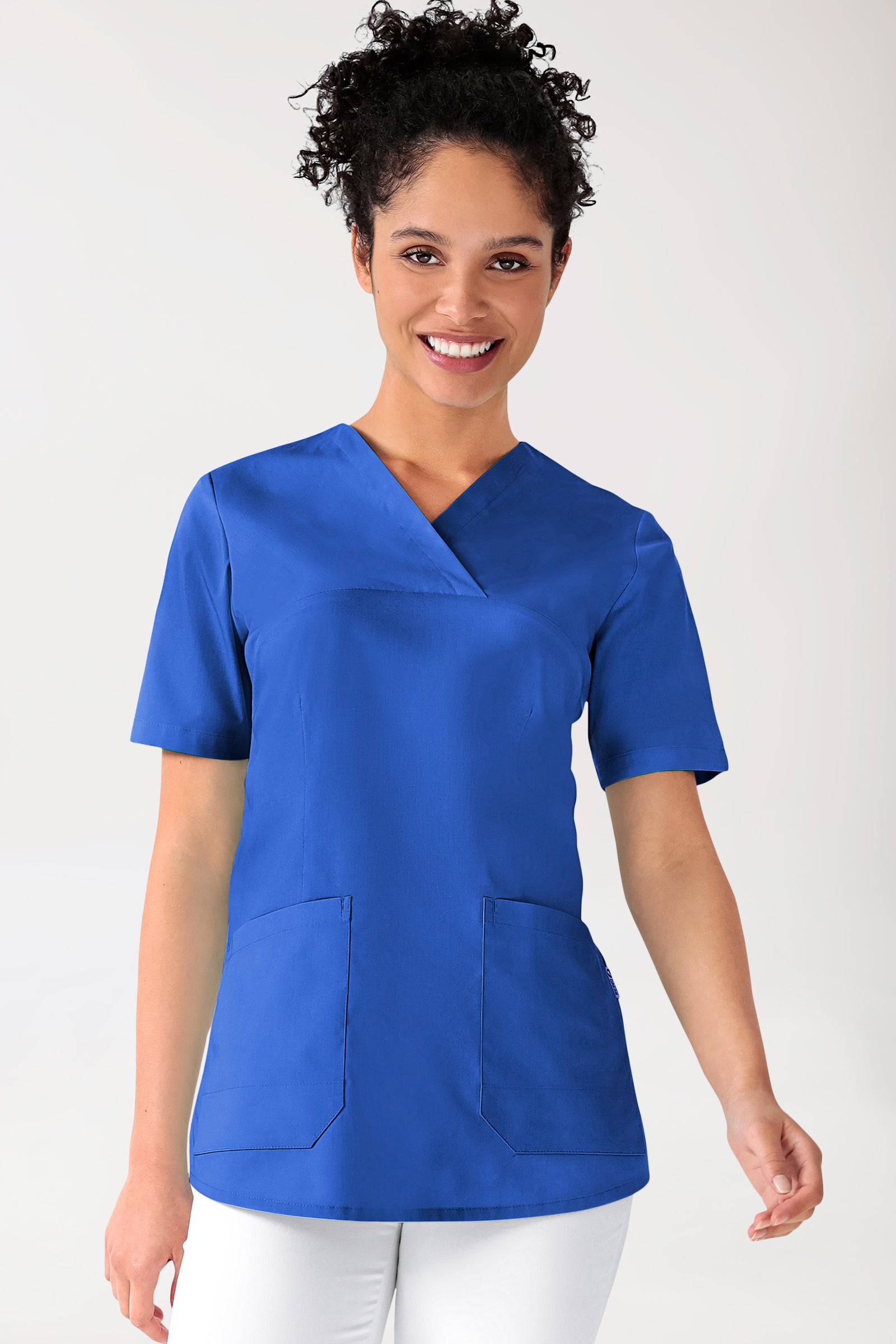 Stretch Schlupfkasack Damen - V-Ausschnitt königsblau