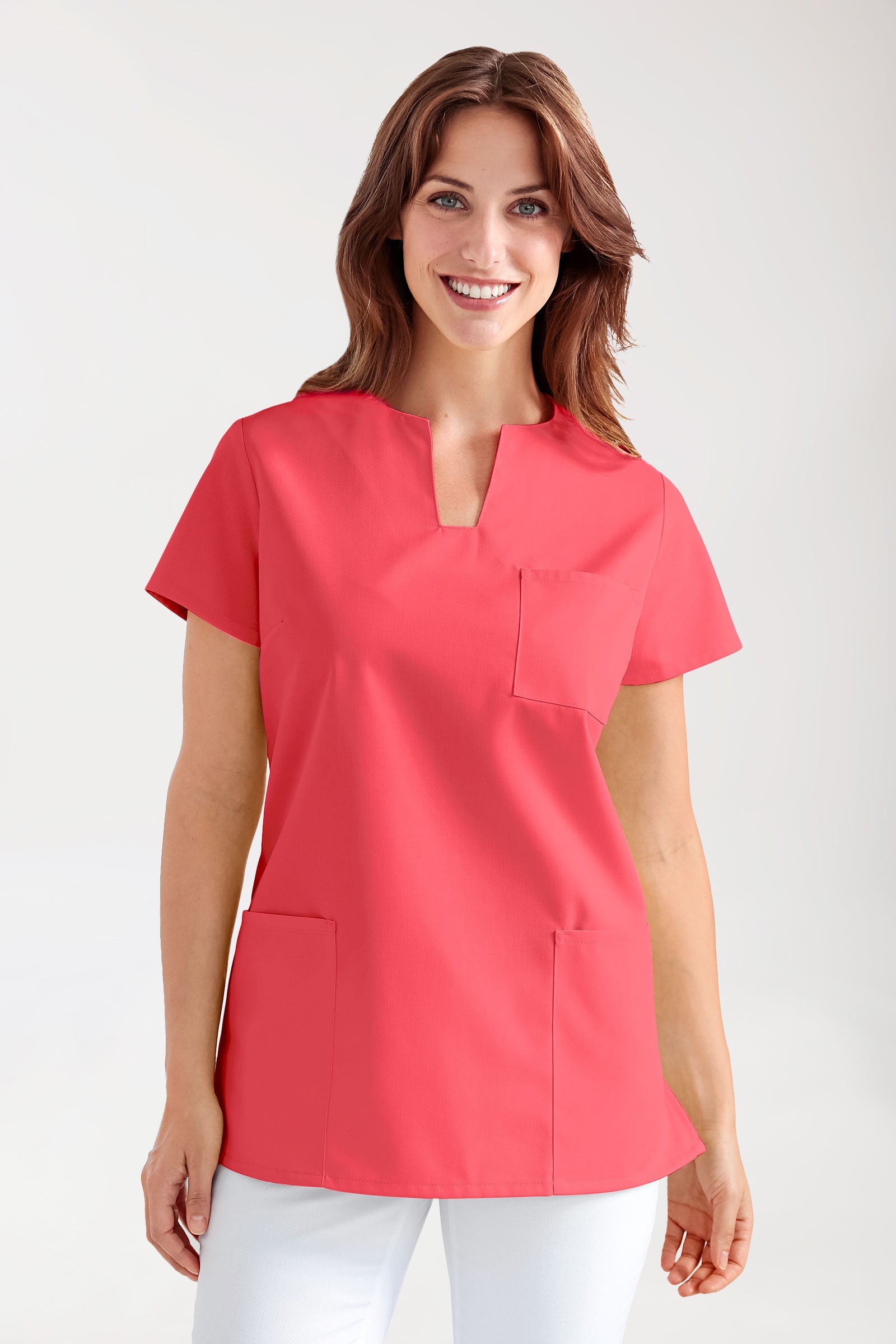 JUST STRONG Schlupfkasack Damen - eckiger Ausschnitt lipstick, Vue de face