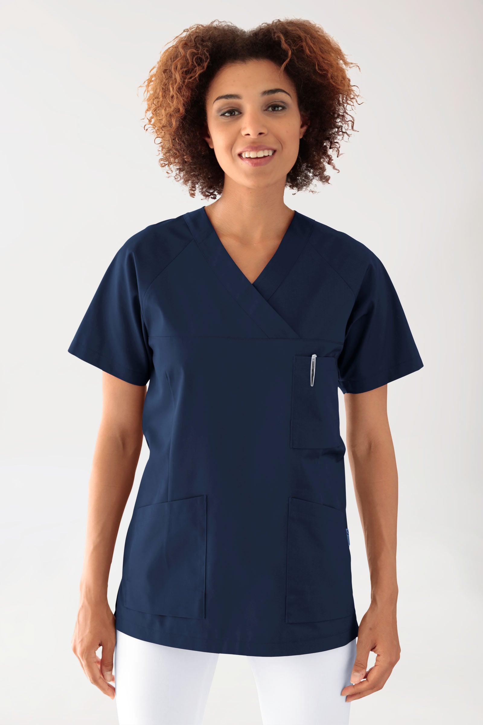 CORE Schlupfkasack Damen - V-Ausschnitt navy