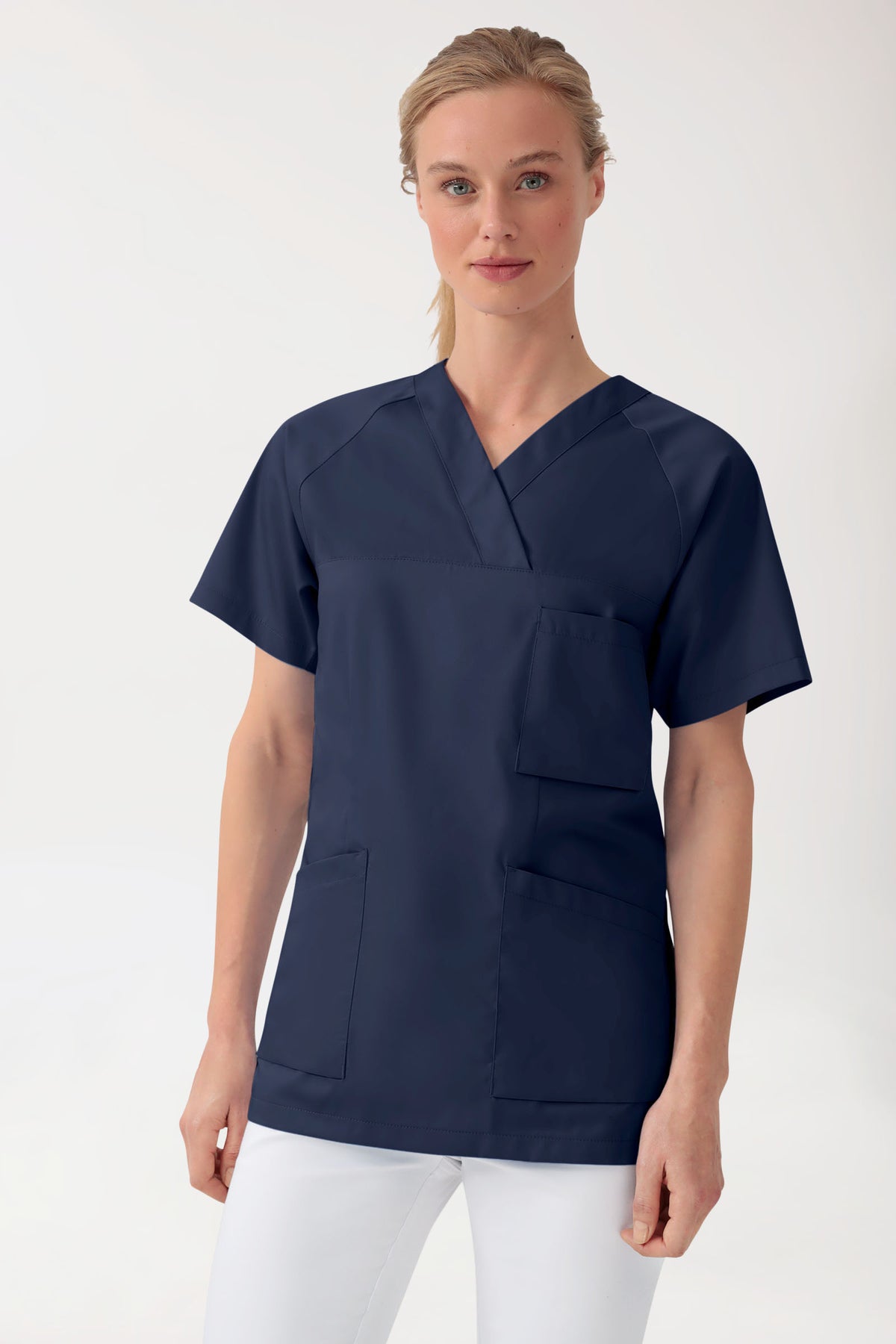 DER Kasack-Kasack Damen - V-Ausschnitt navy