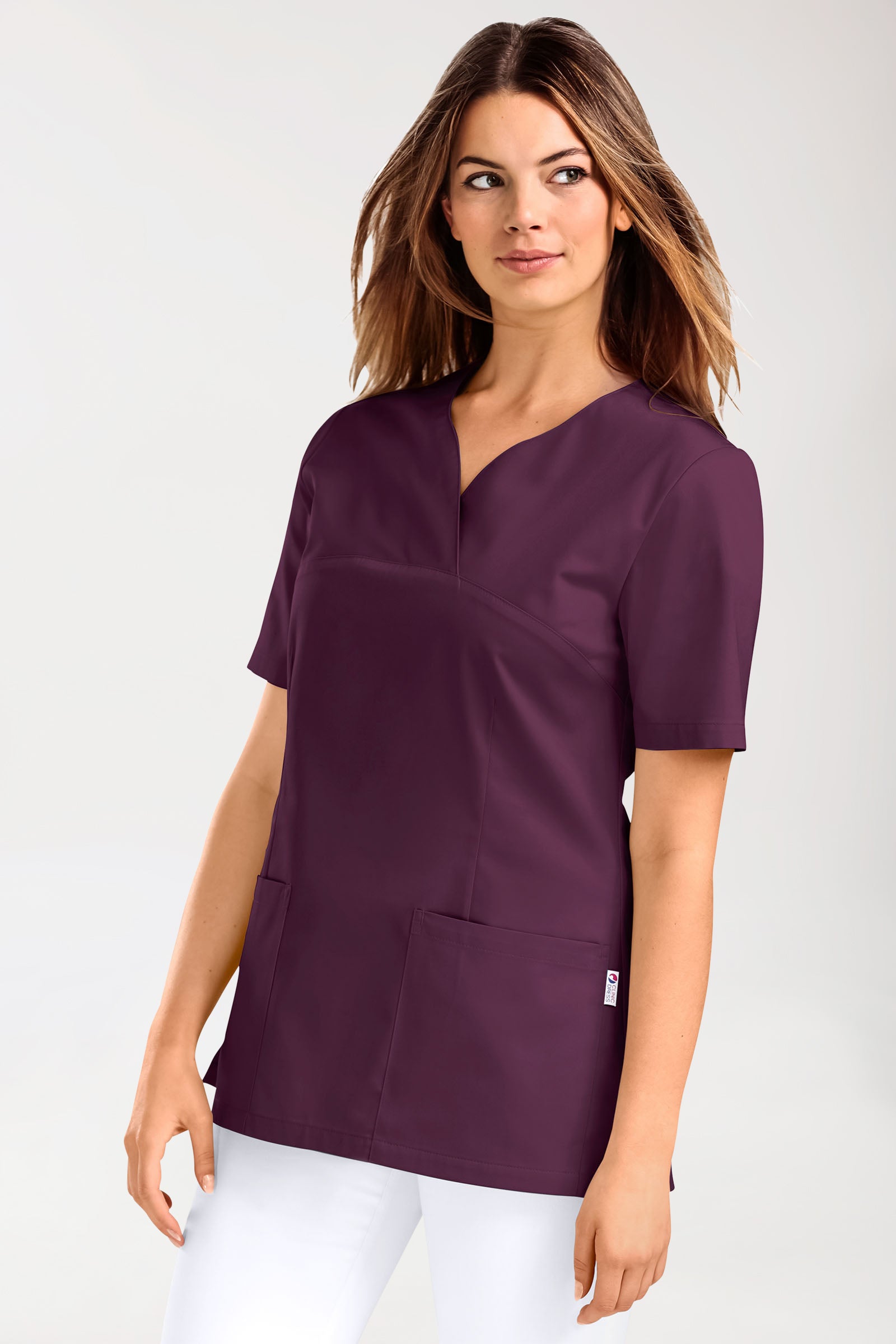 CORE Schlupfkasack Damen - 5er-Pack - Herzausschnitt pflaume