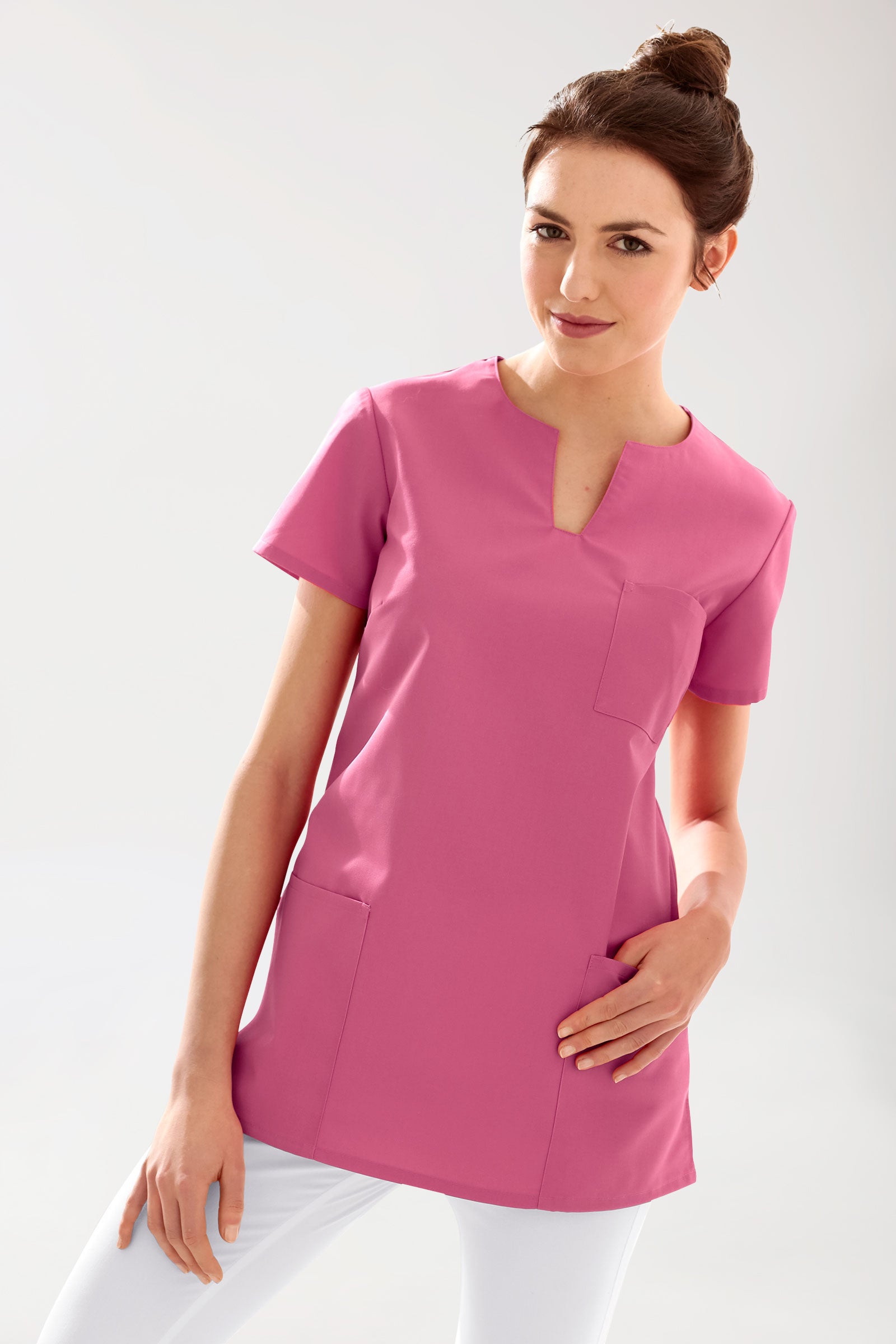 JUST STRONG Schlupfkasack Damen - eckiger Ausschnitt rosenholz