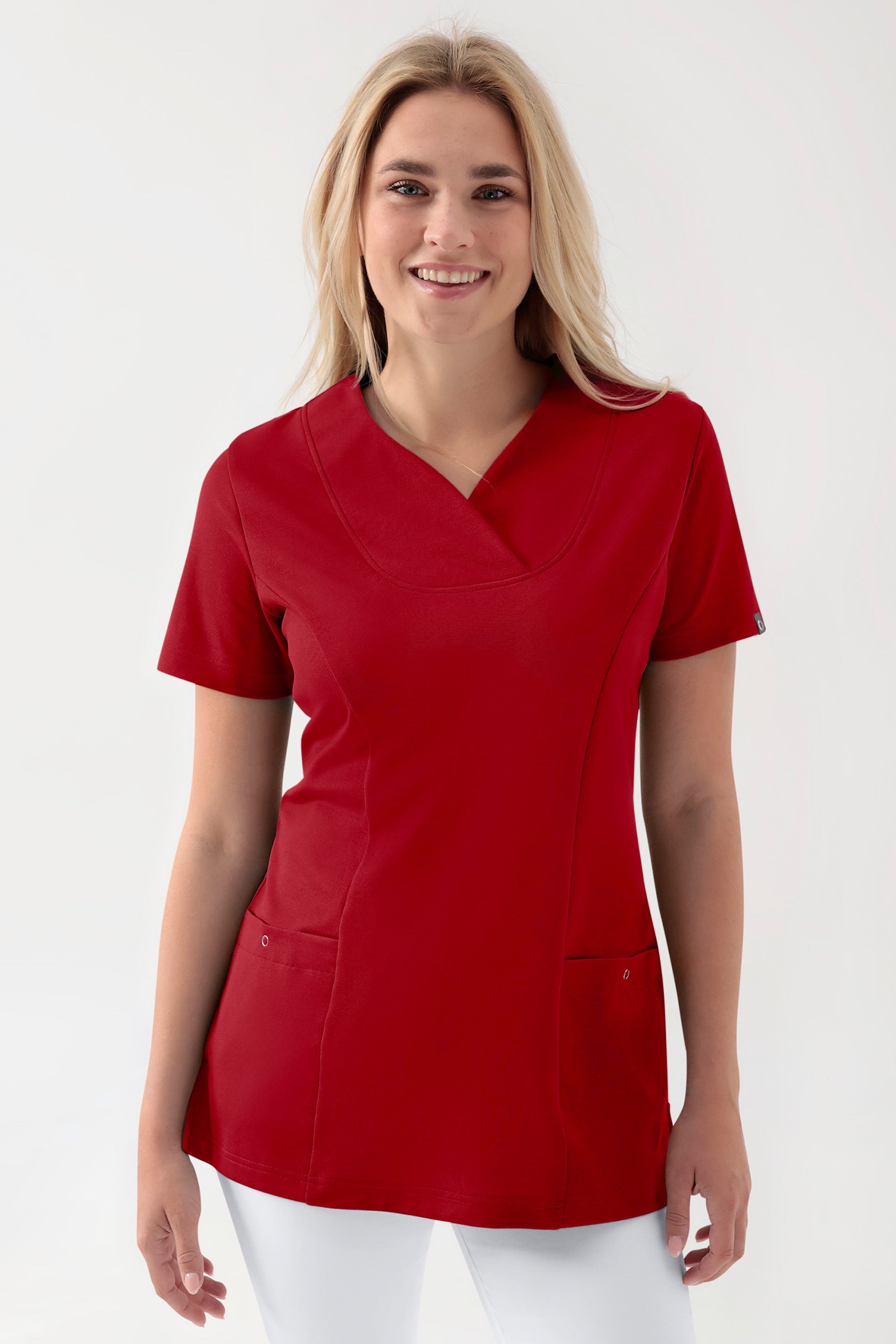 COMFY FLEX Stretch Schlupfkasack Damen - Herzausschnitt rot