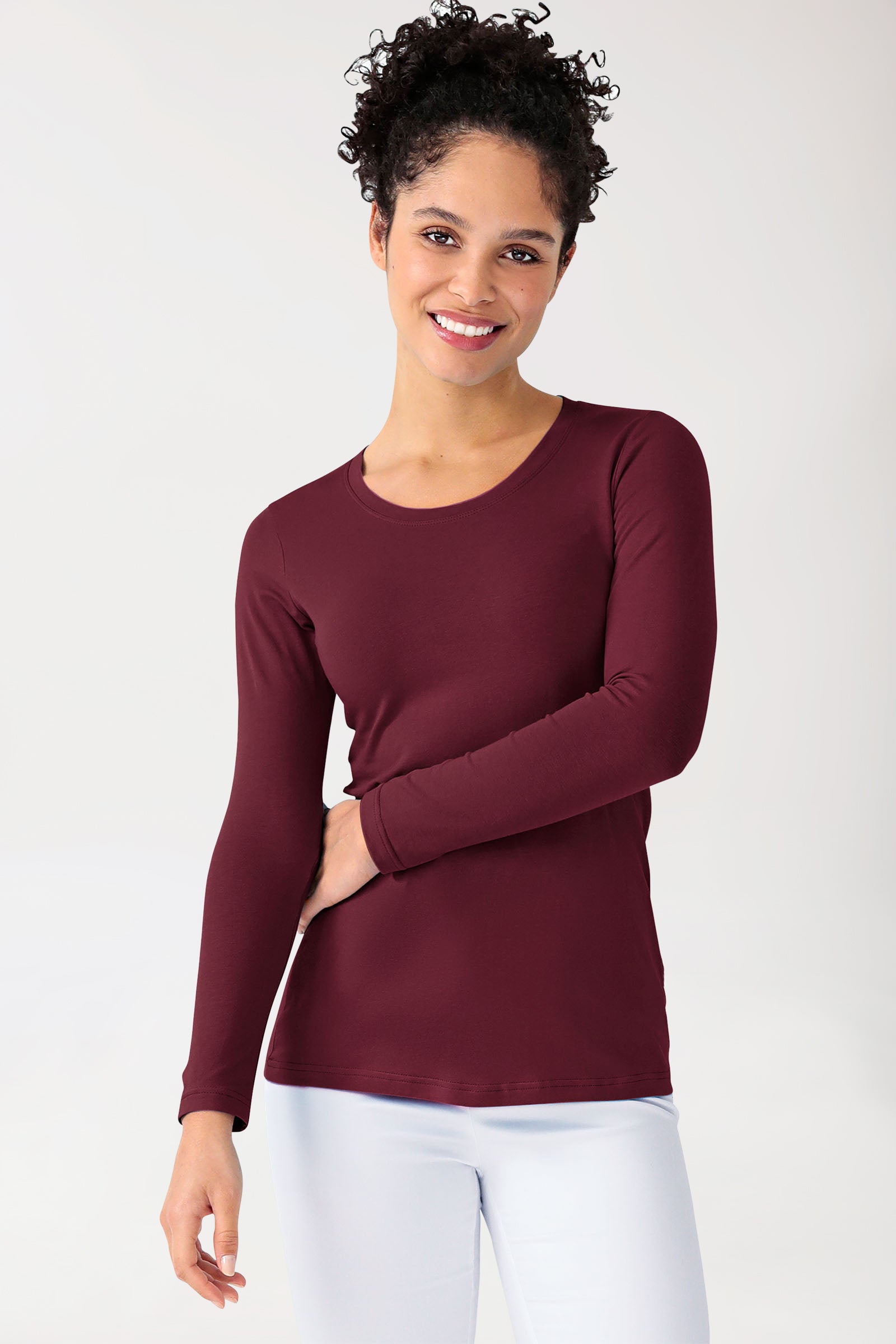 CORE Shirt Damen - 1/1 Arm bordeaux
