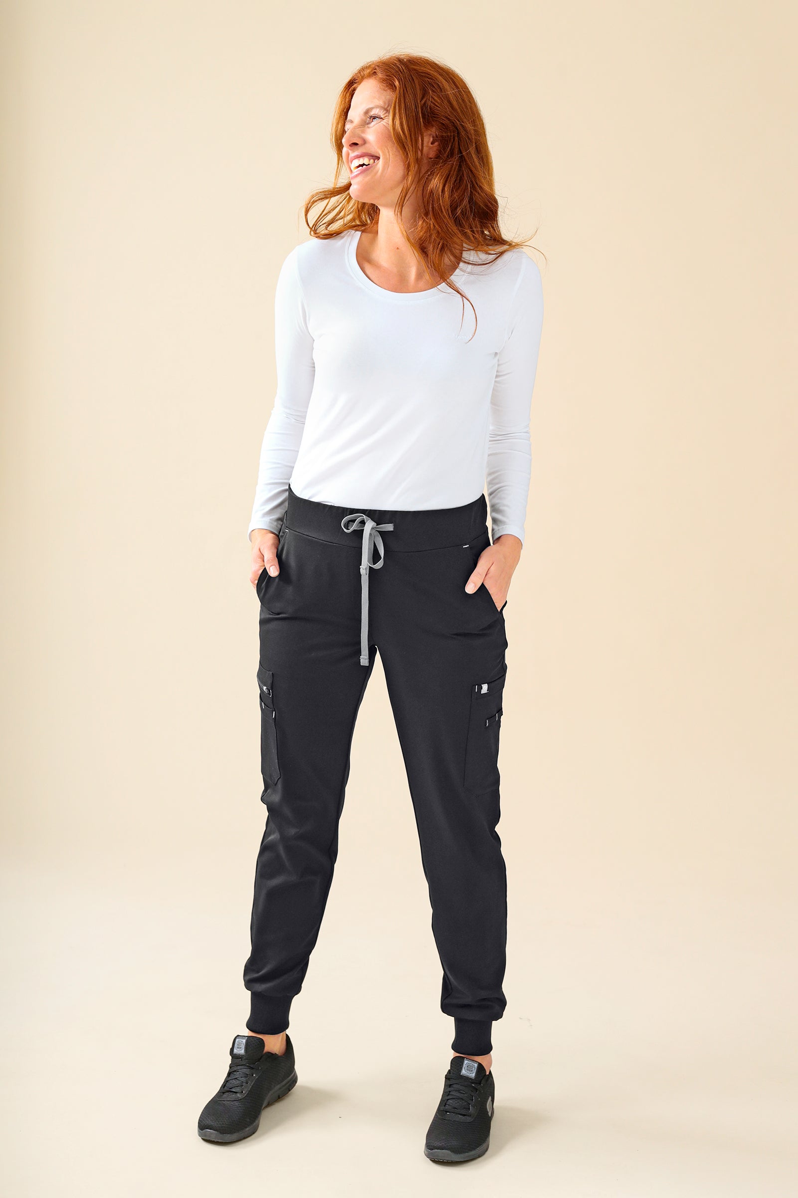 KAERE Shirt Damen - Longsleeve weiss
