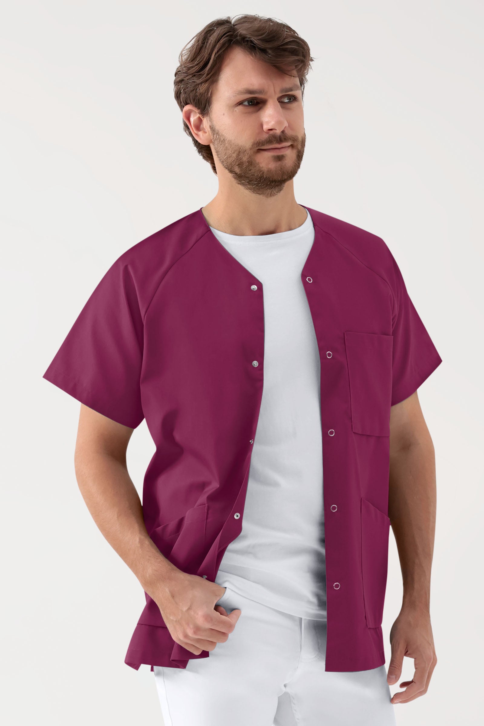 DER Kasack-Kasack Herren - durchgeknöpft berry