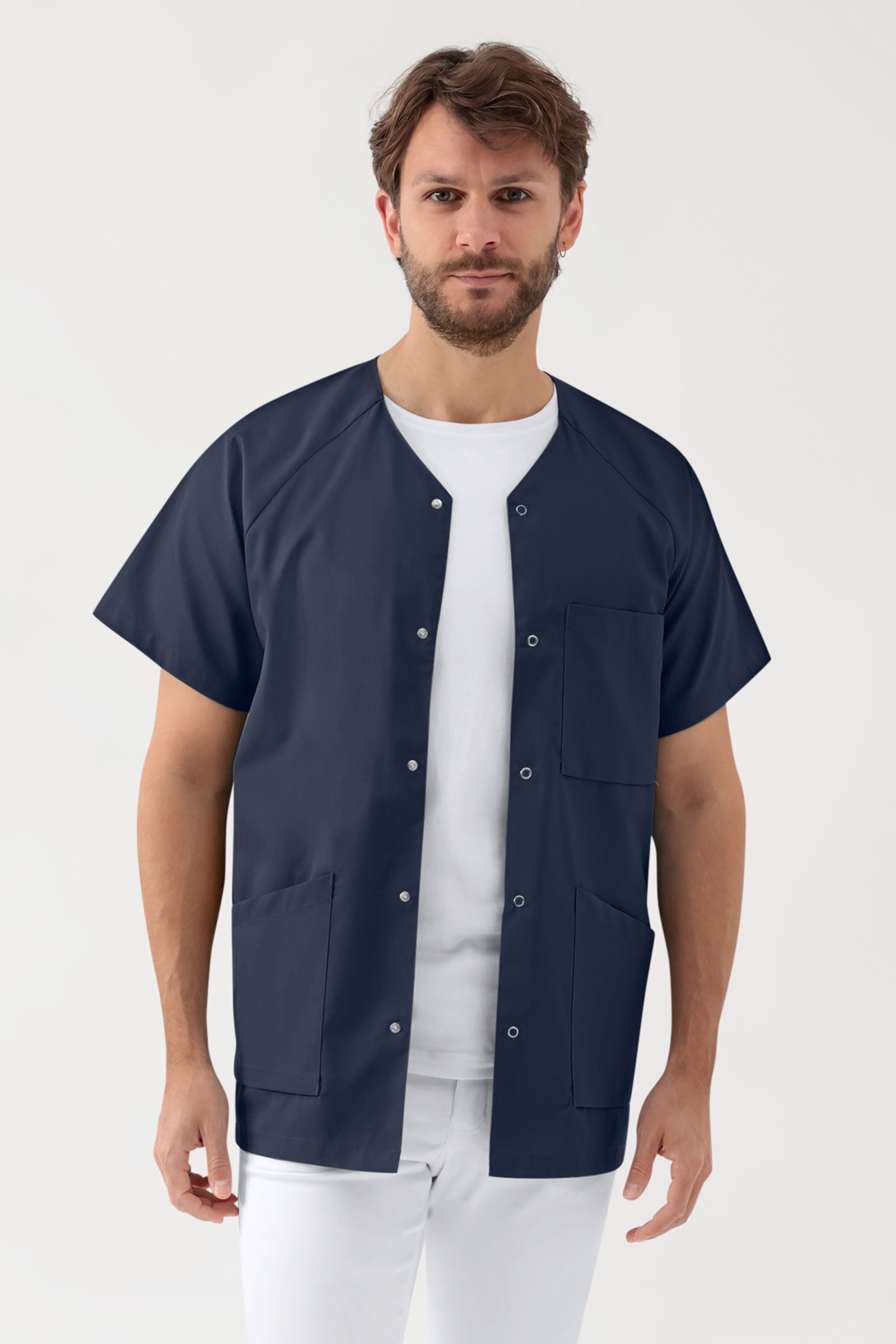 DER Kasack-Kasack Herren - durchgeknöpft navy