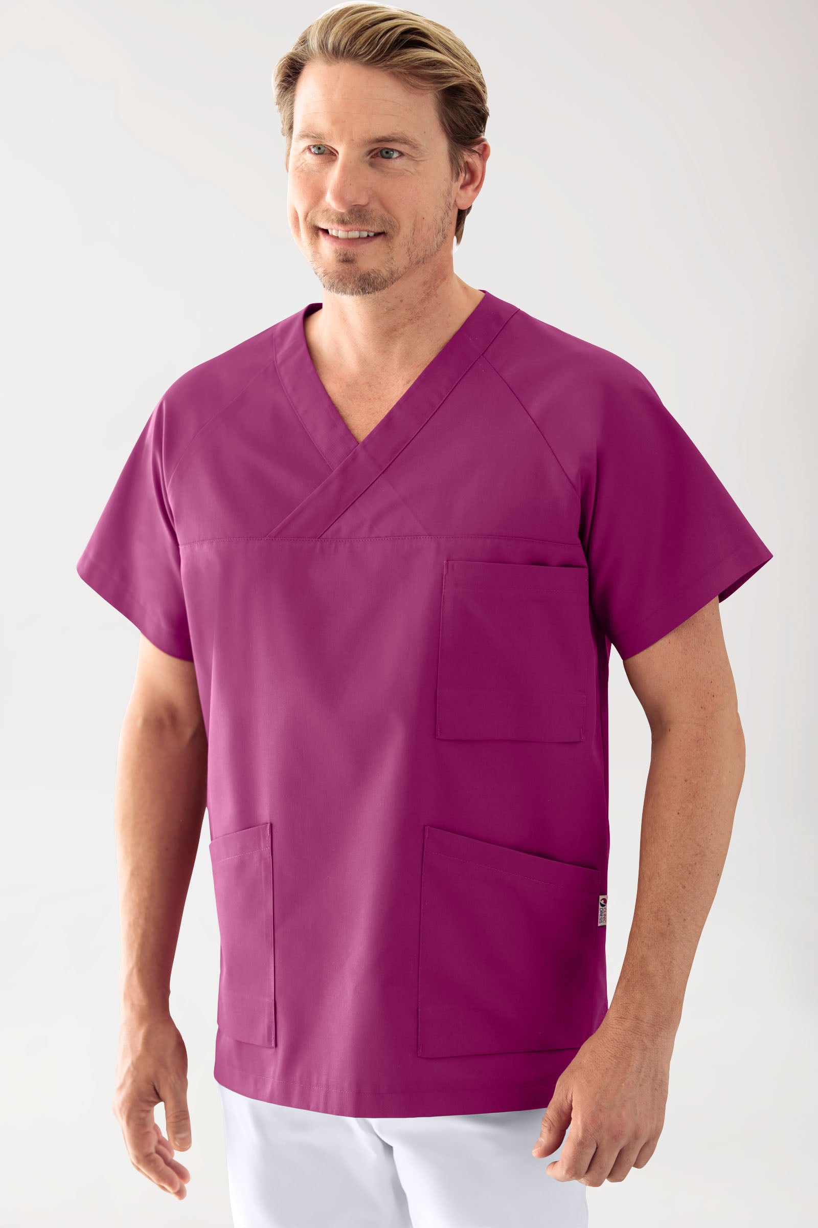 CORE Schlupfkasack Herren - V-Ausschnitt berry, Vue de face