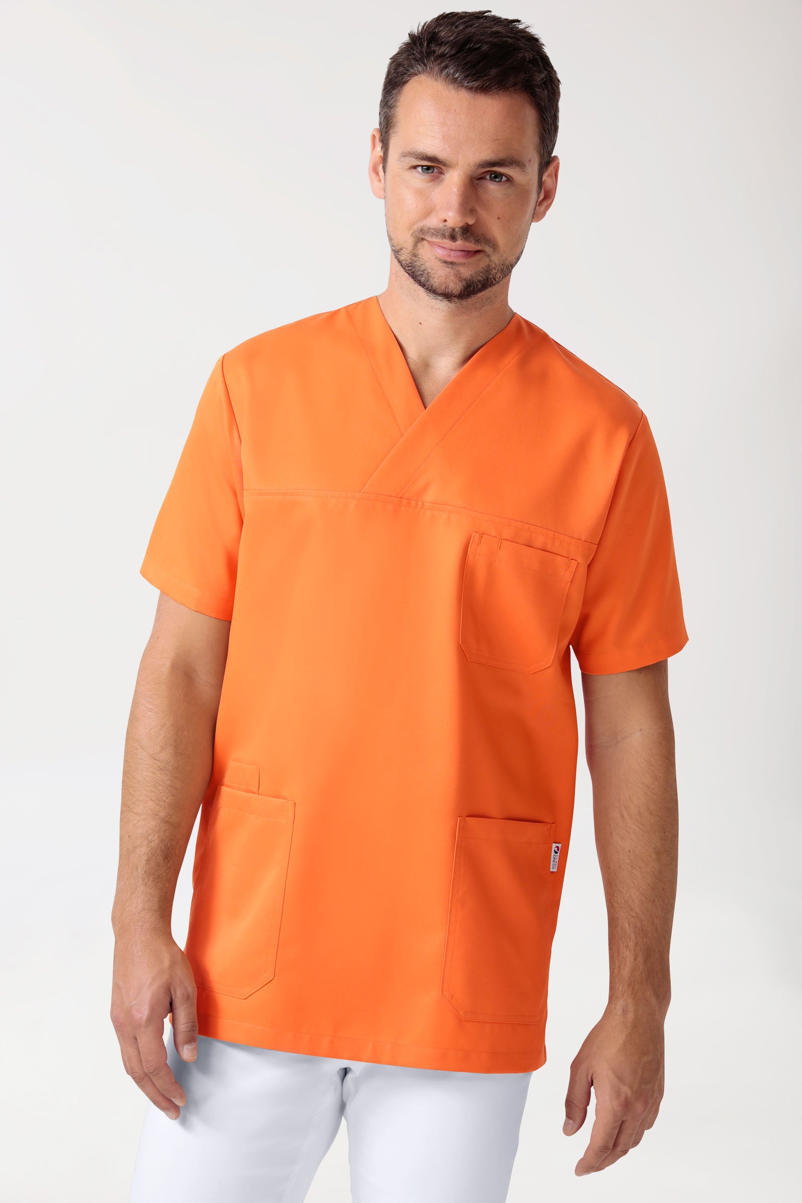 GREEN Schlupfkasack Herren - V-Ausschnitt brillant orange, Vorderansicht