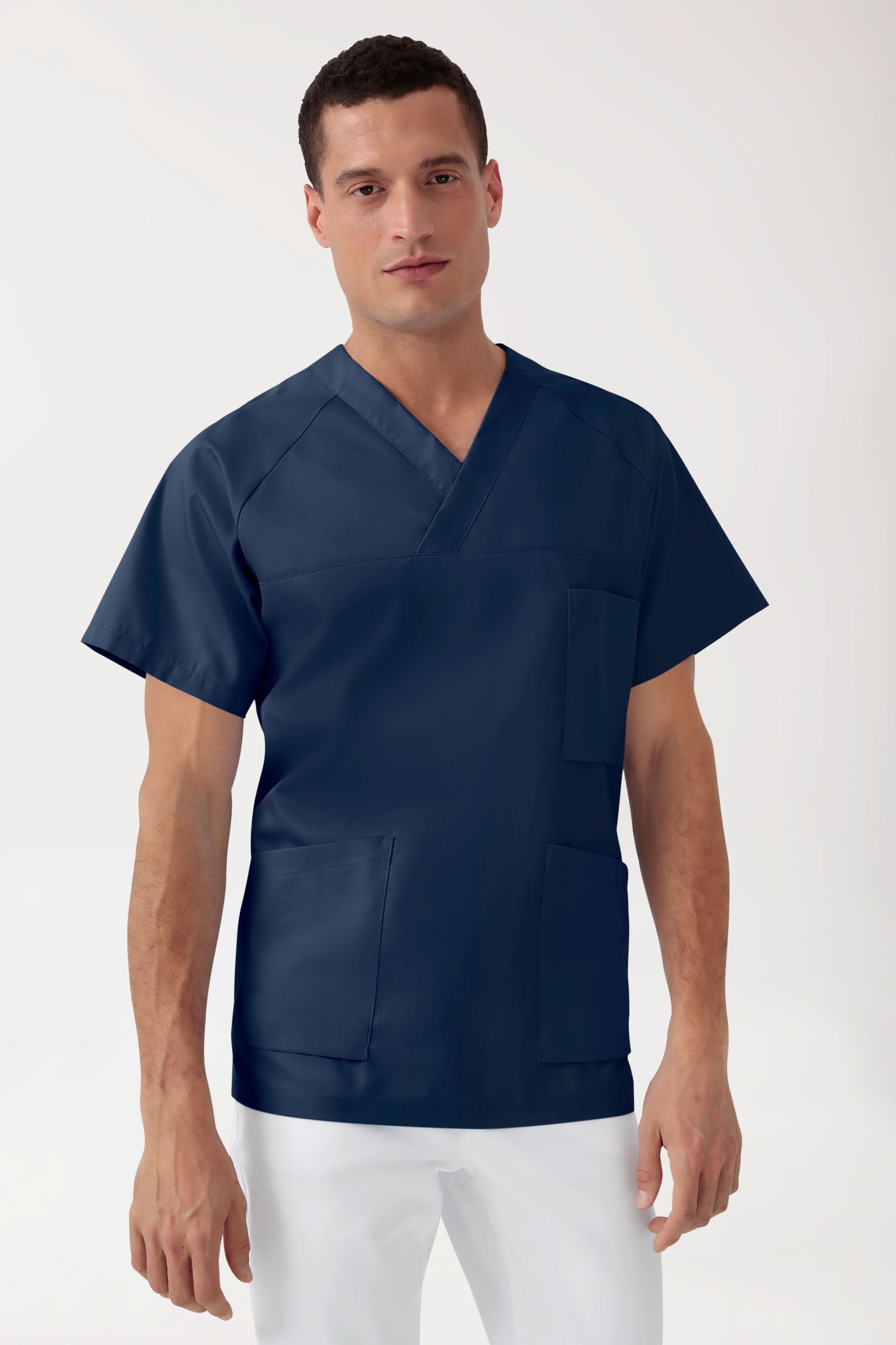 DER Kasack-Kasack Herren - V-Ausschnitt navy, Vorderansicht