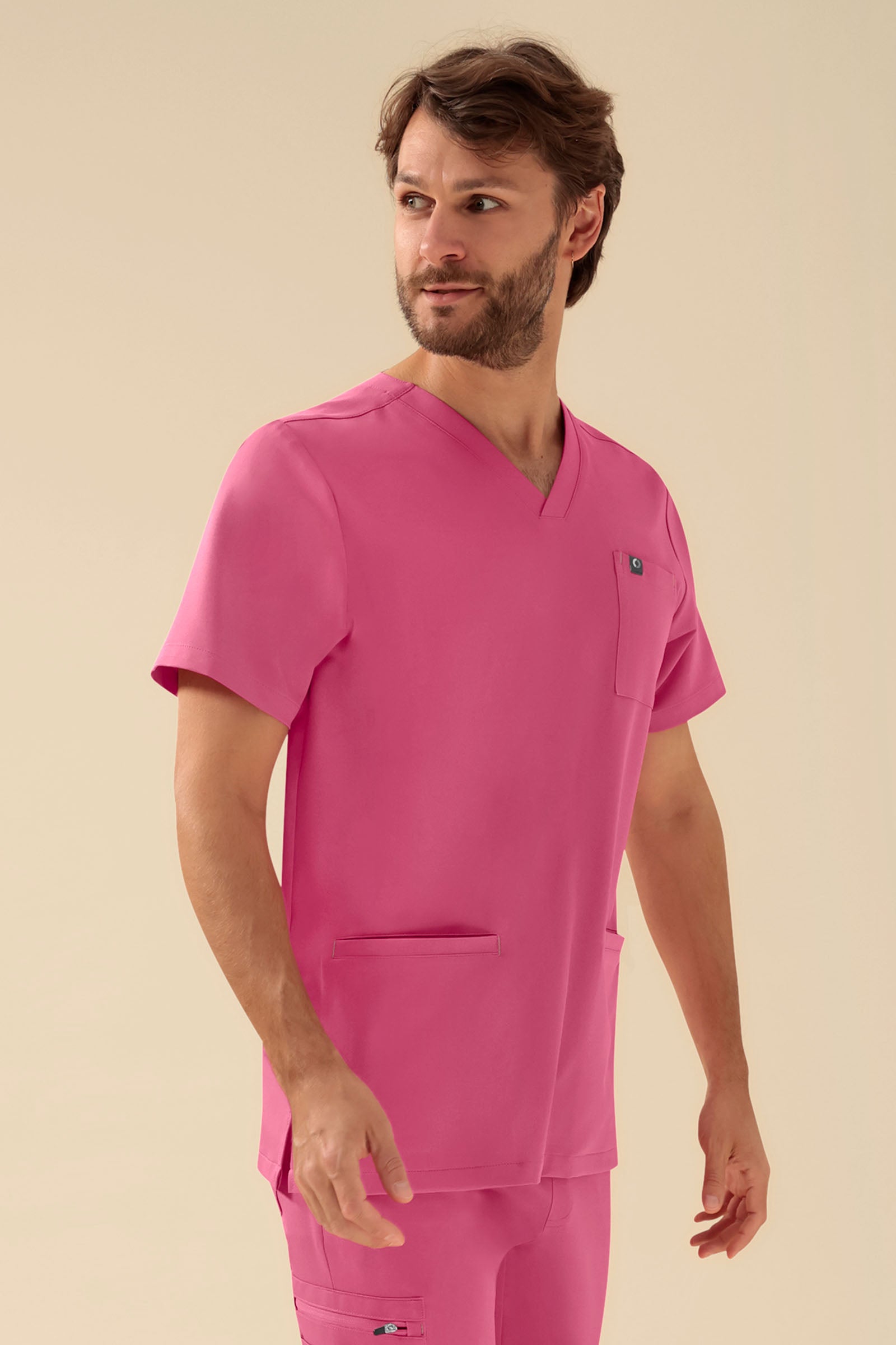 KAERE Schlupfkasack Herren - V-Ausschnitt rosenholz