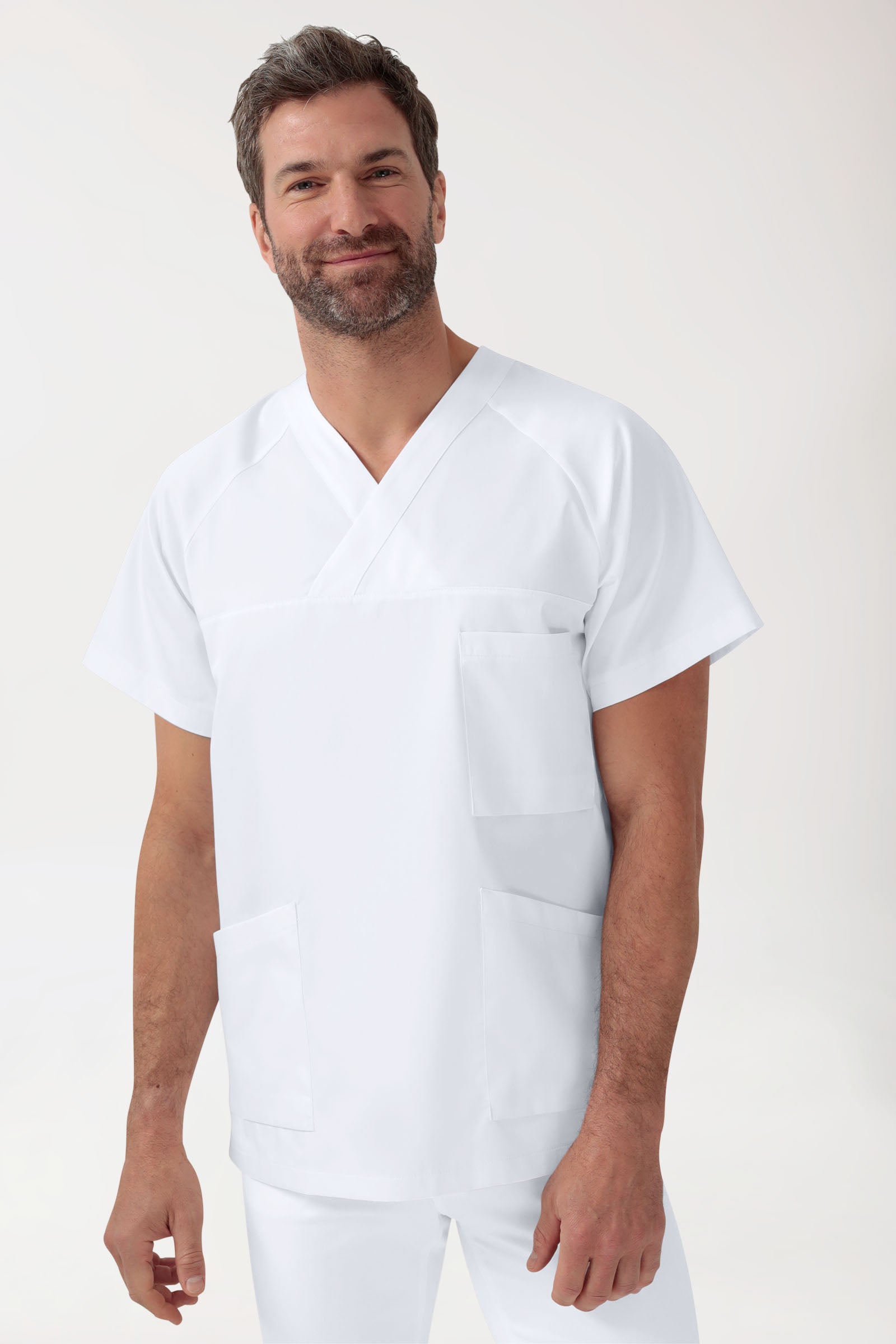 DER Kasack-Kasack Herren - V-Ausschnitt weiss