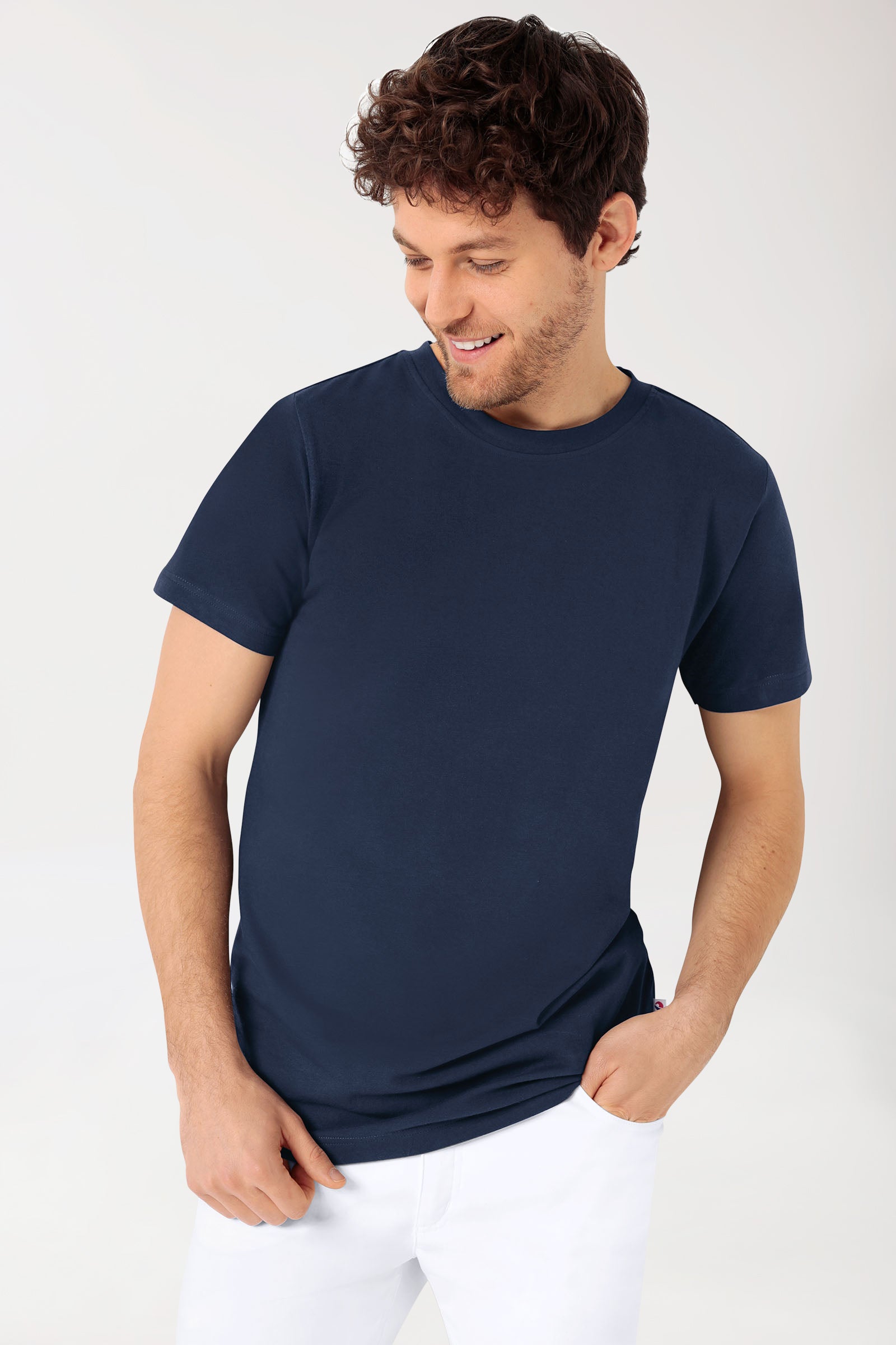 CORE Shirt Herren - Rundhals navy, Vorderansicht
