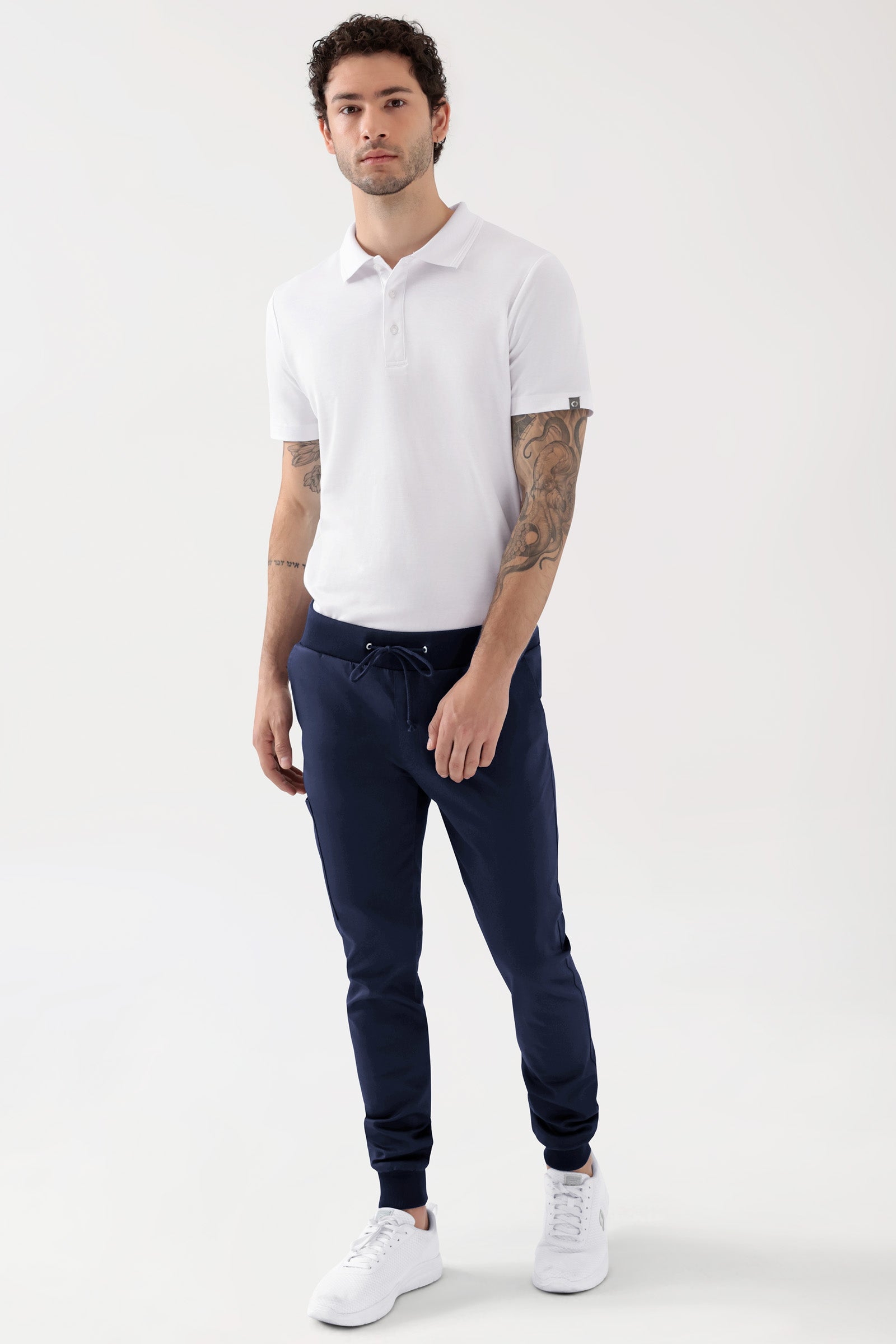 COMFY FLEX Hose Herren - Jogpants navy, Vue de face Le mannequin mesure 188 cm et porte la taille M