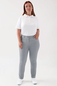 COMFY FLEX 5-Pocket Hose Damen - schlankes Bein grau