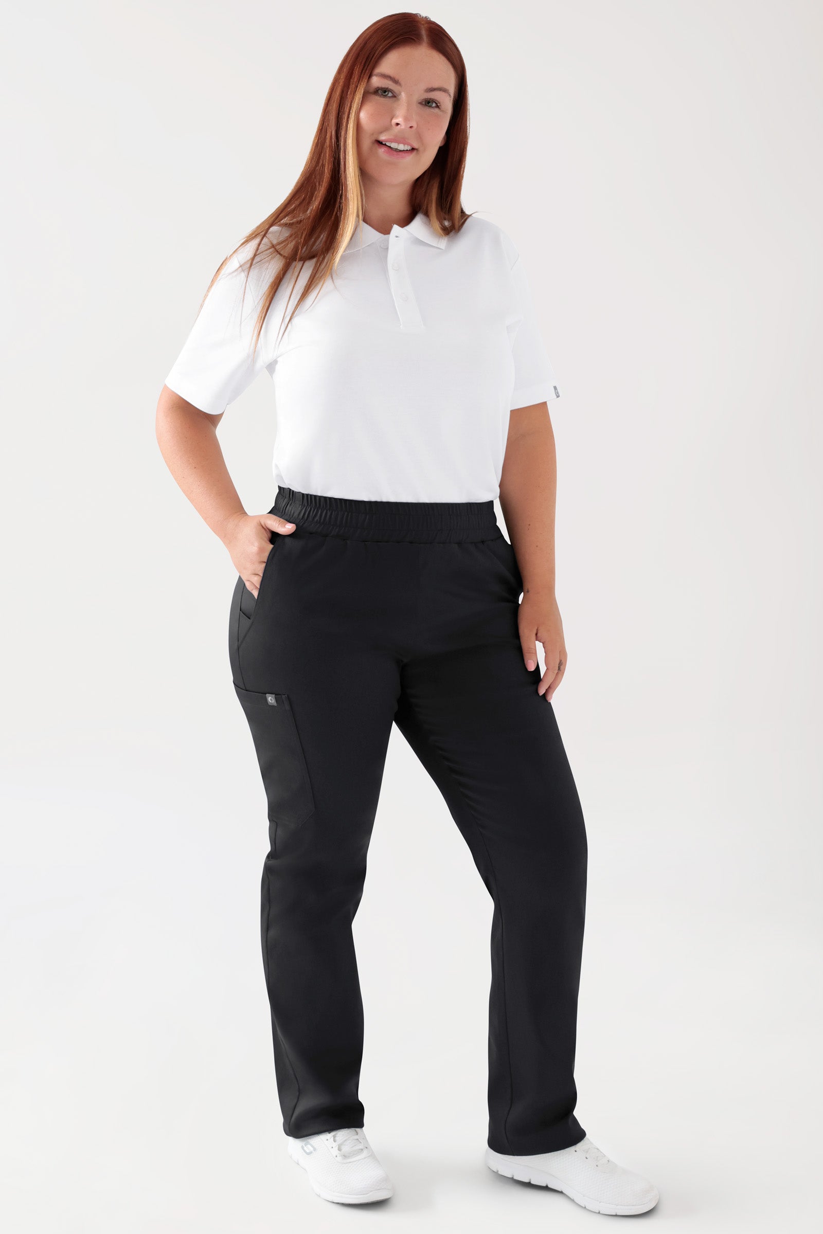 COMFY FLEX Stretch Hose Unisex - 1/1 Länge schwarz, Vue de face Le mannequin mesure 173 cm et porte la taille L