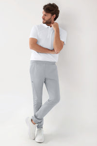 GREEN Stretch Hose Herren - Jogpants Style perlgrau