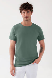 CORE Shirt Herren - Rundhalsausschnitt dunkelgrün