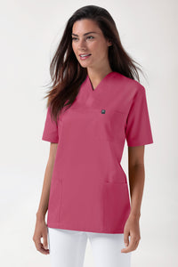 GREEN Stretch Schlupfkasack Unisex - V-Ausschnitt rosenholz