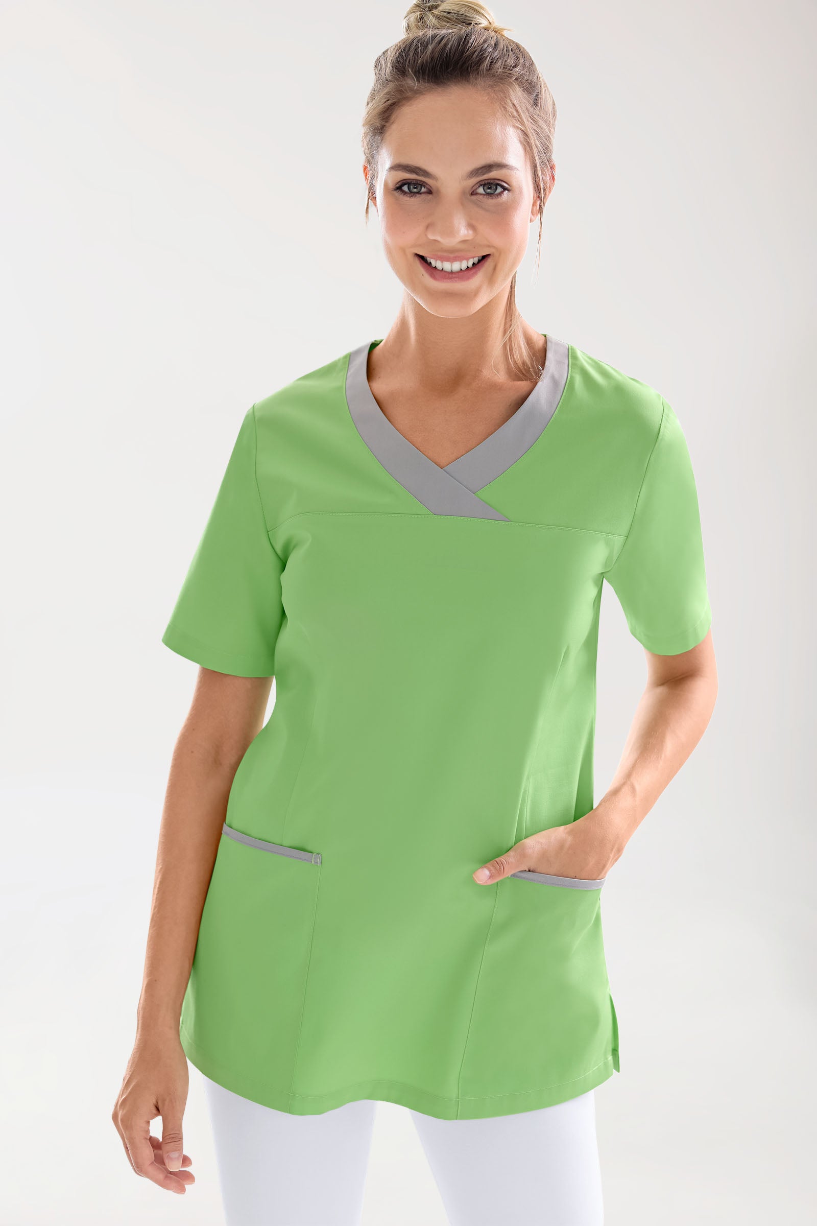 CORE Schlupfkasack Damen apfelgrün/grau