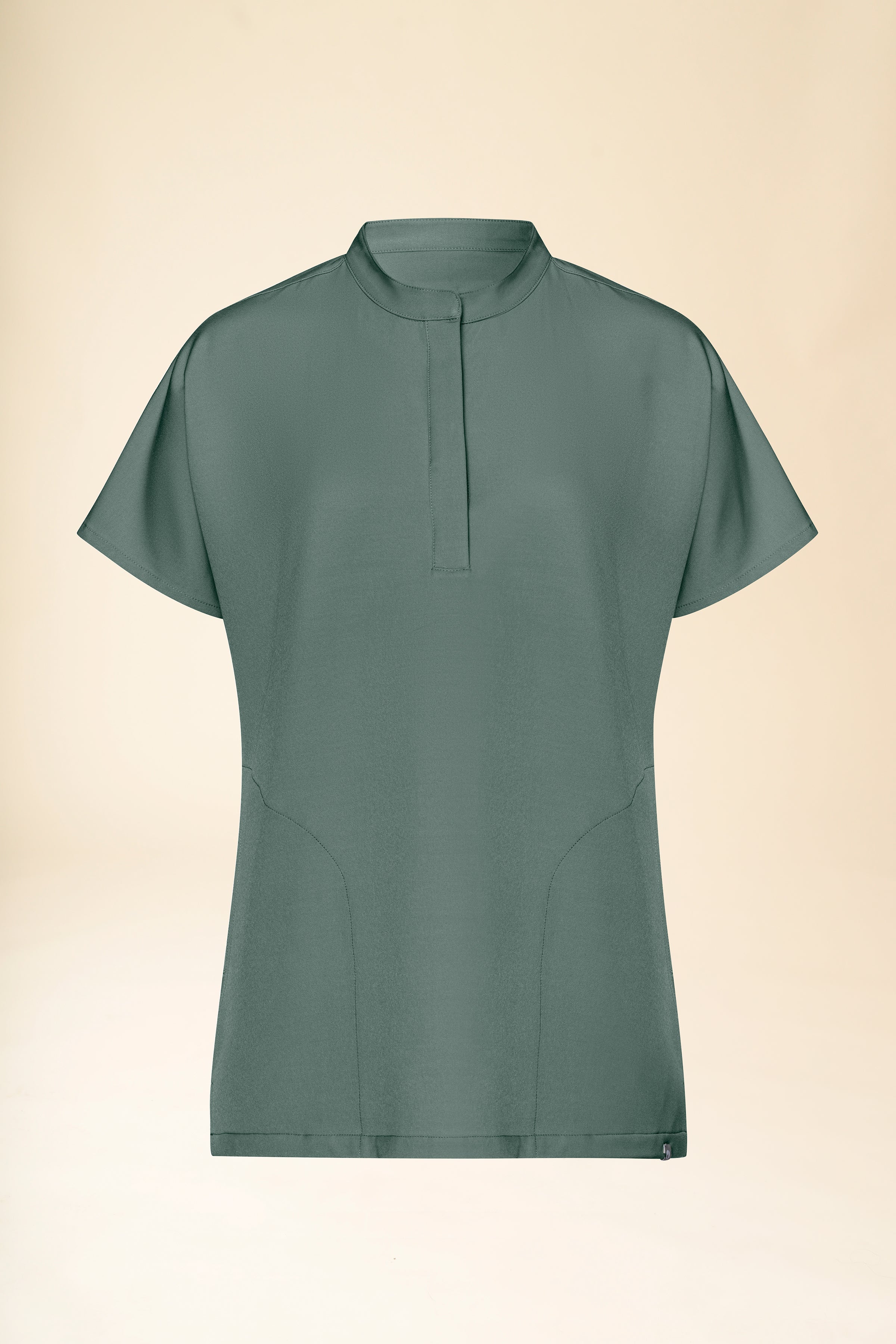 KAERE Schlupfkasack Damen - Stehkragen dunkelgrün, Vue de face