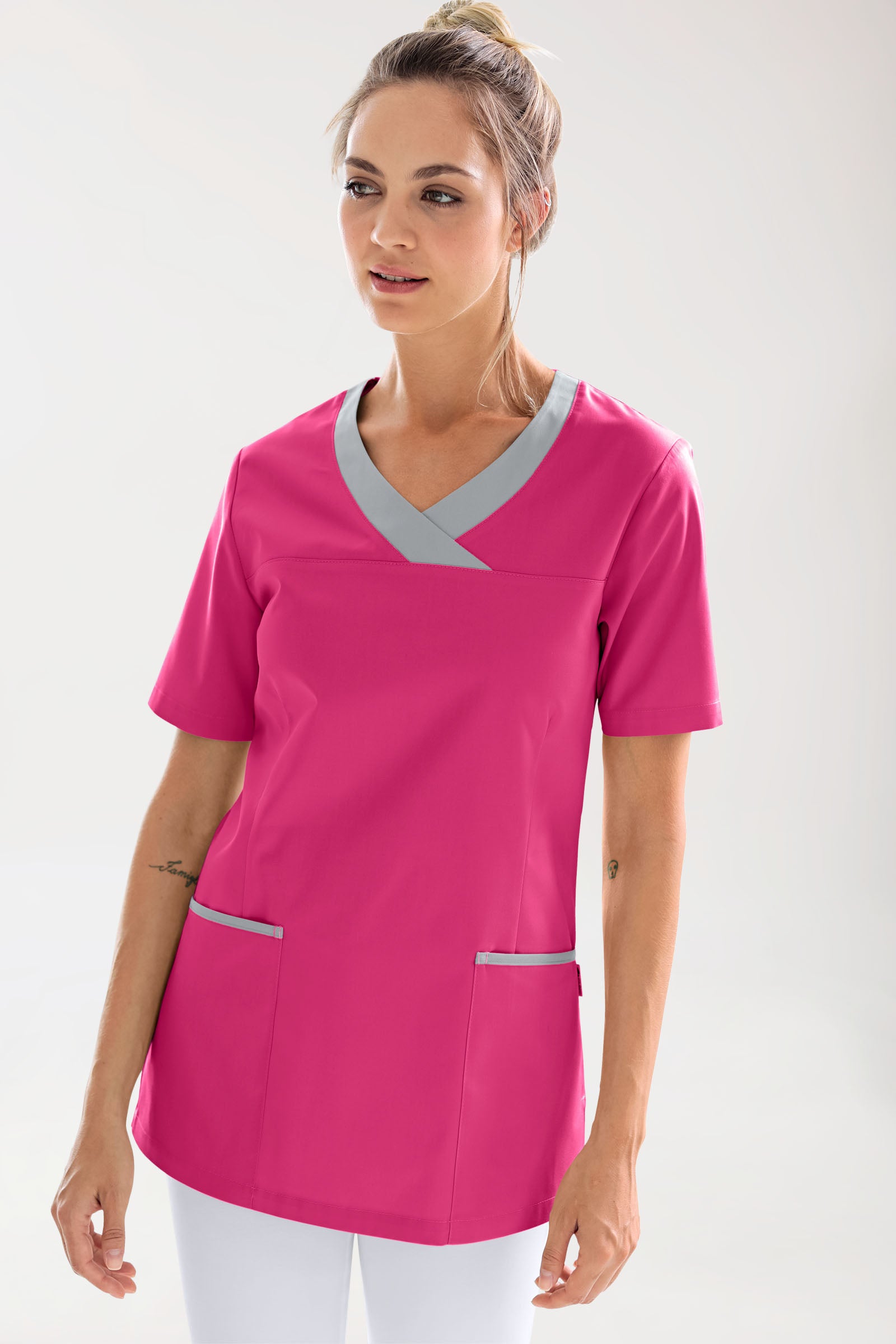 CORE Schlupfkasack Damen pink/grau, Vue de face