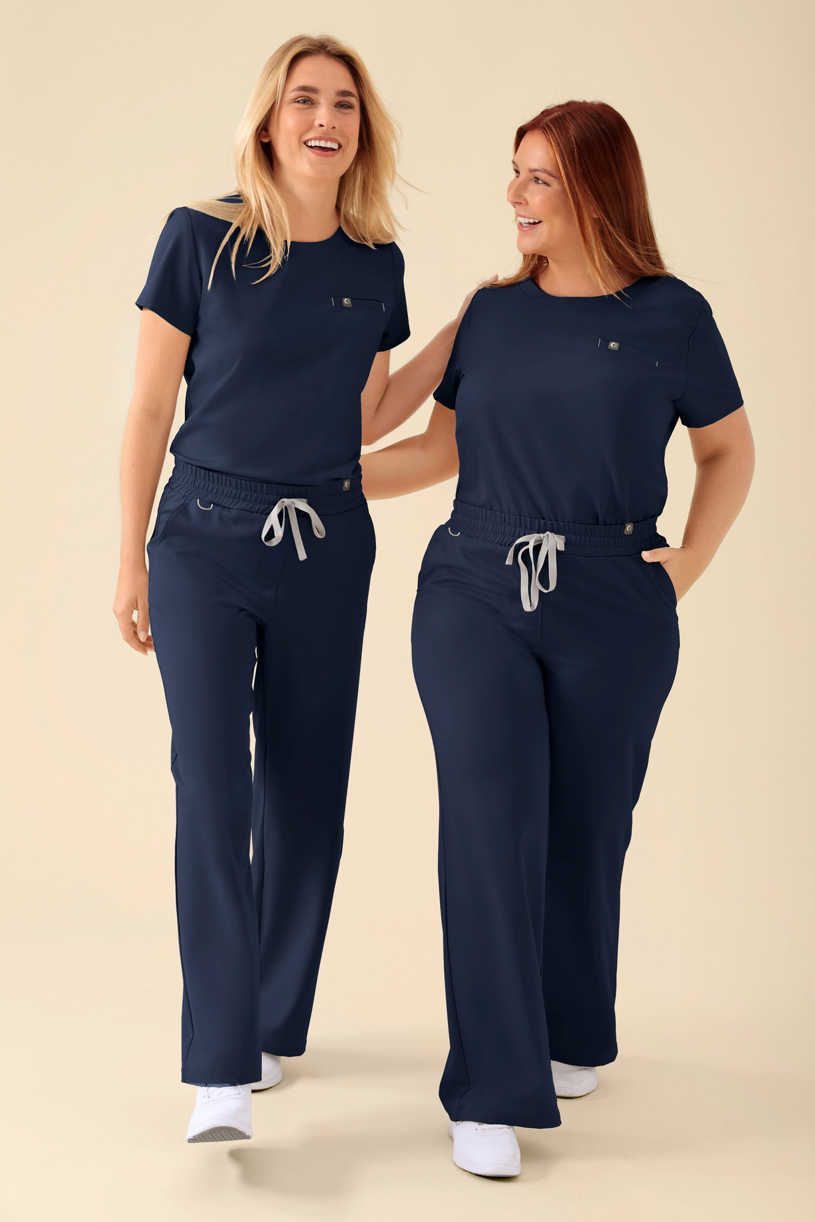 KAERE Shirt Damen - Rundhalsausschnitt navy, Vue de face