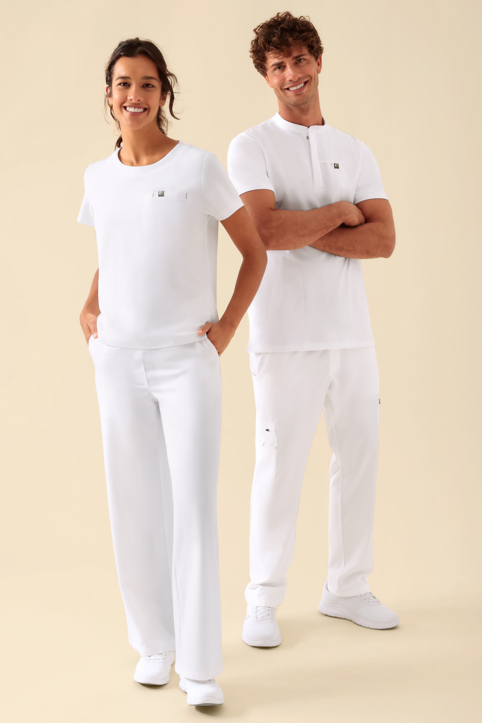 KAERE Shirt Damen - Rundhalsausschnitt weiss, Vue de face