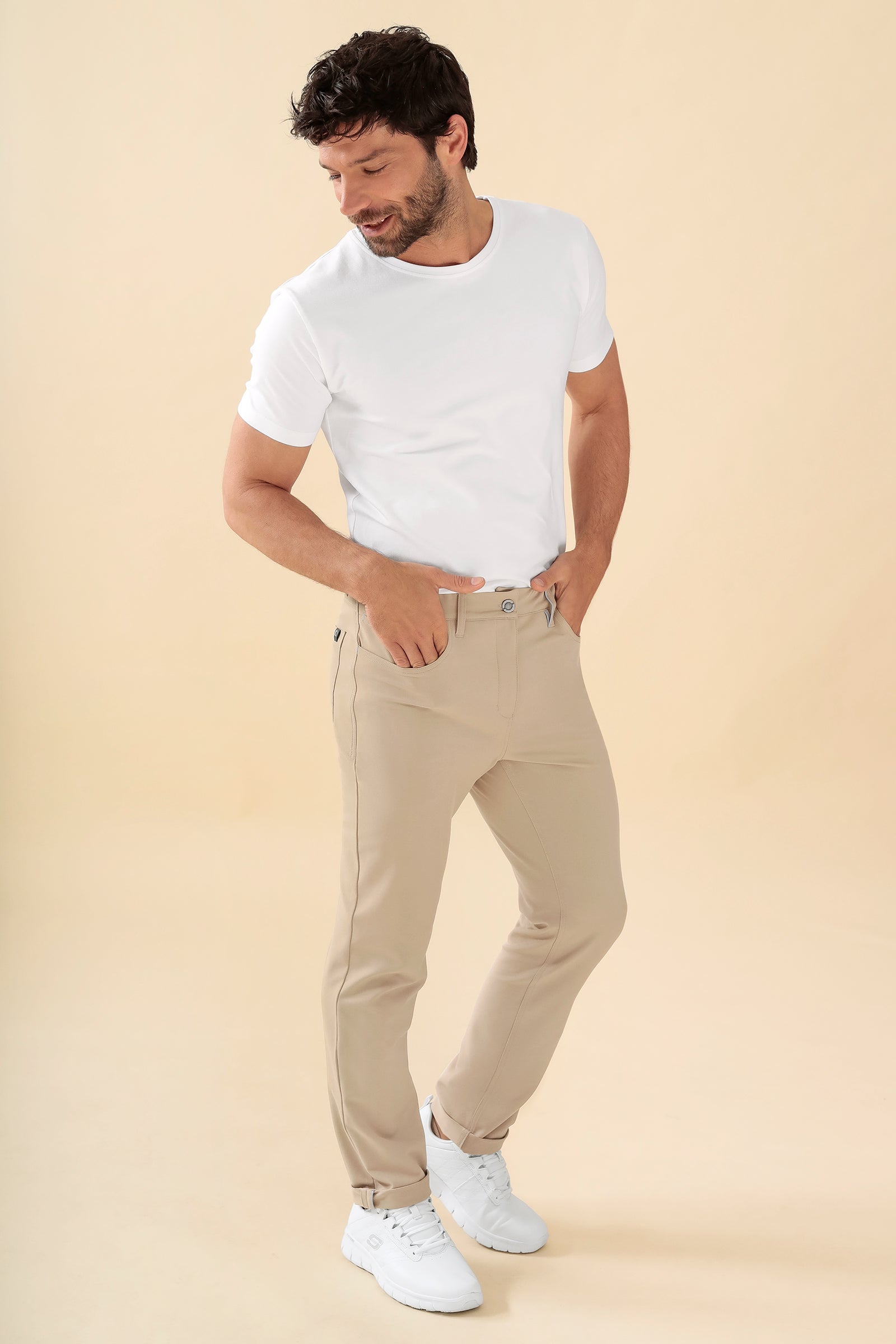 KAERE Hose Herren - 5-Pocket sand, Vue de face
