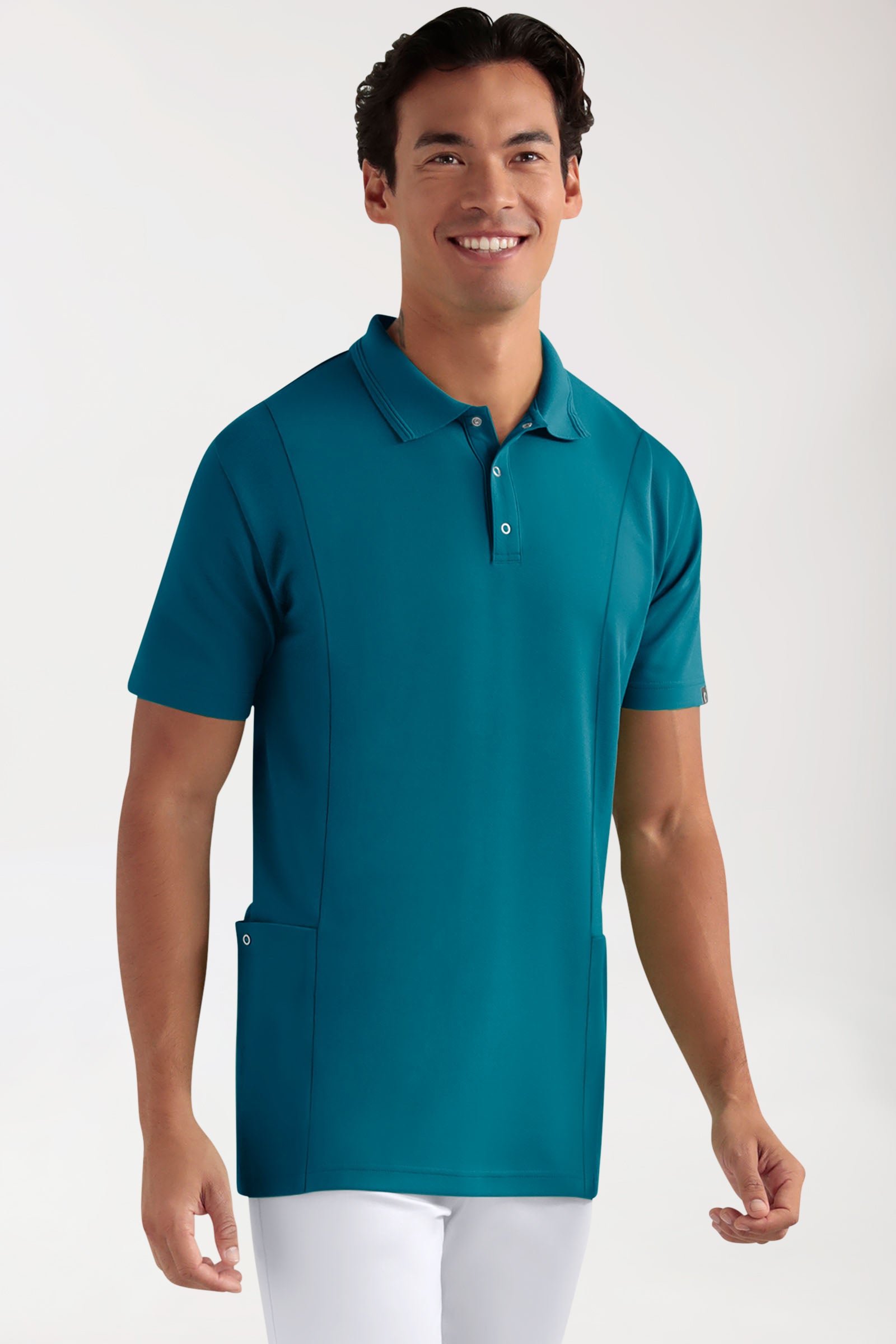 COMFY FLEX Stretch Schlupfkasack Herren - Polokragen petrol