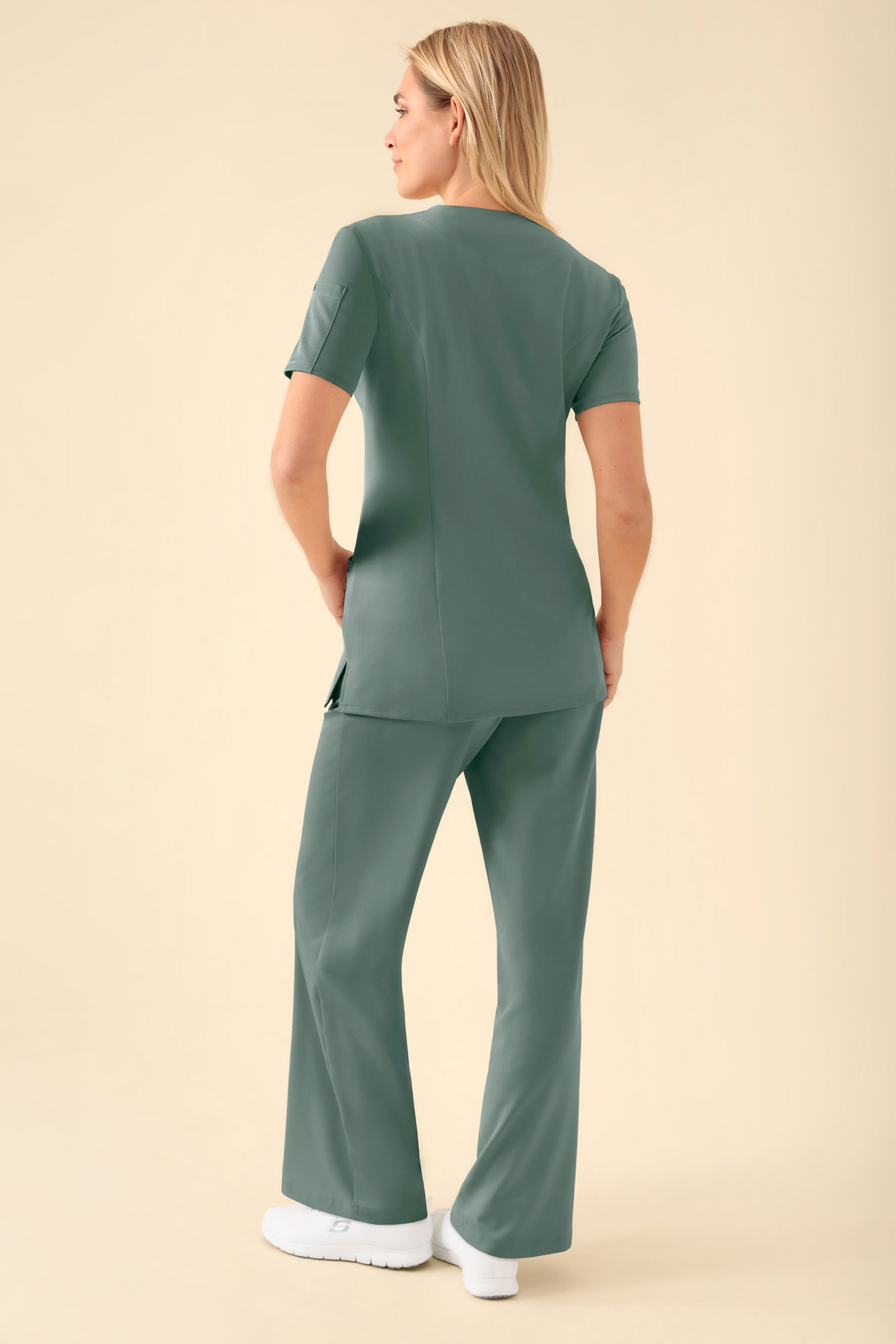 KAERE Kasack Damen - durchgeknöpft dunkelgrün