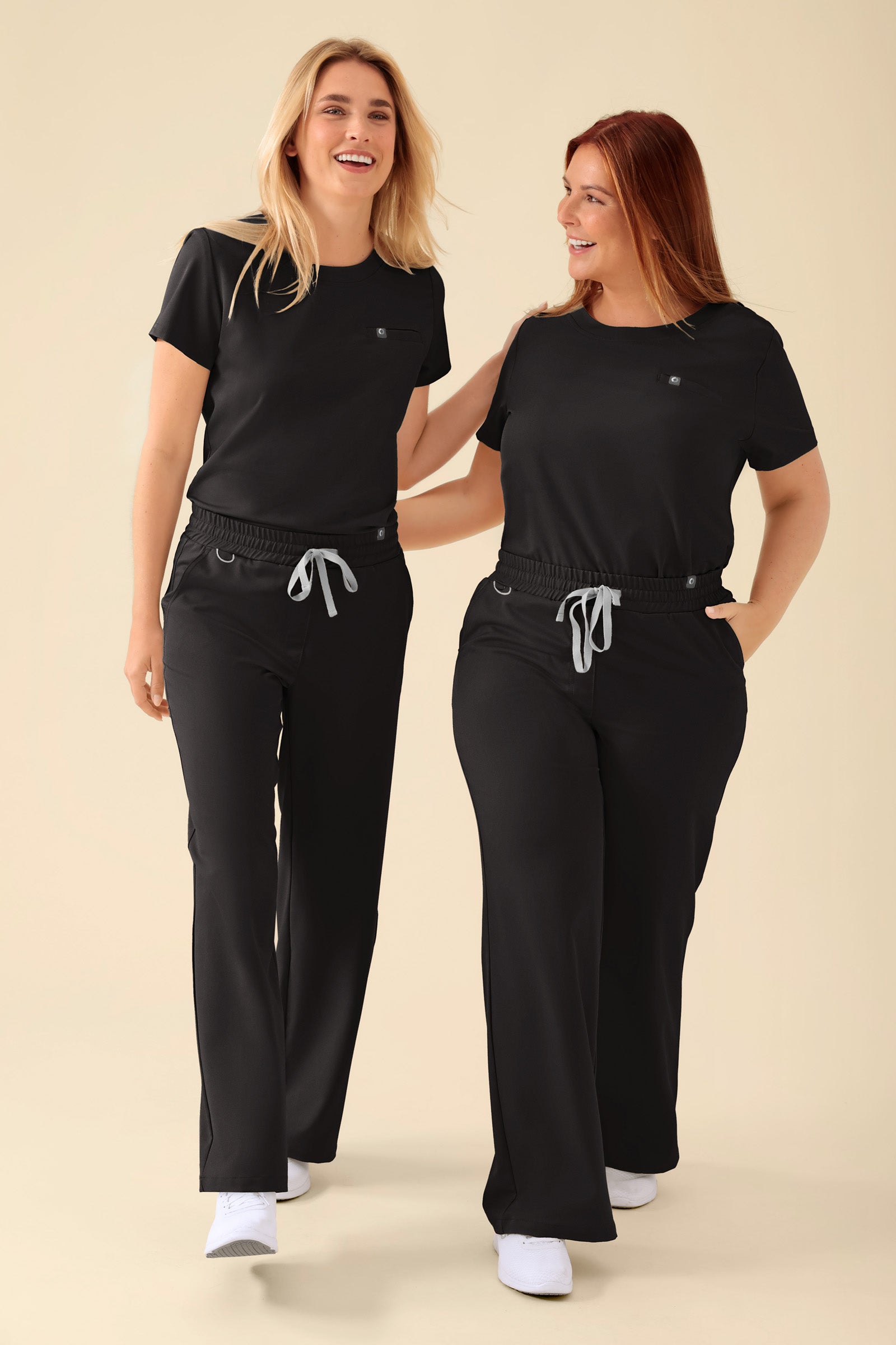 KAERE Shirt Damen - Rundhalsausschnitt schwarz, Vue de face