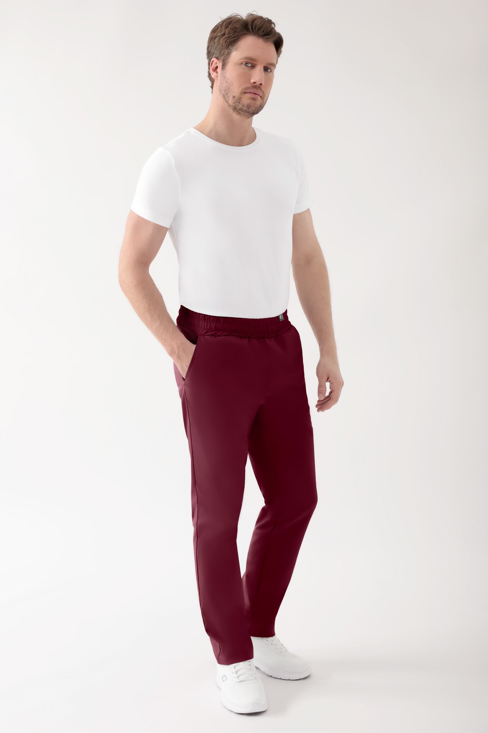 CORE Hose Unisex - hoher Bund bordeaux, Vue de face