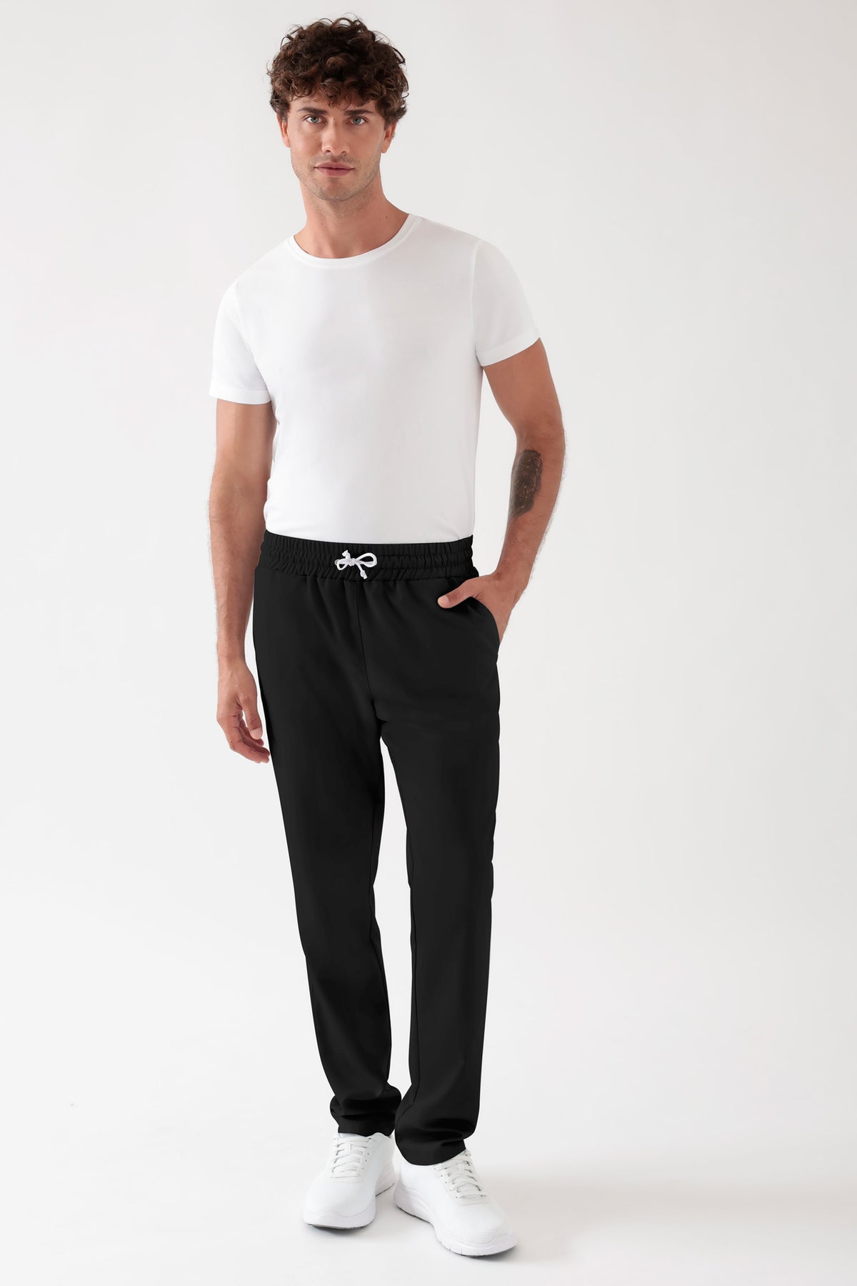 TENCEL™ Hose Unisex - Rundumgummibund schwarz, Vue de face