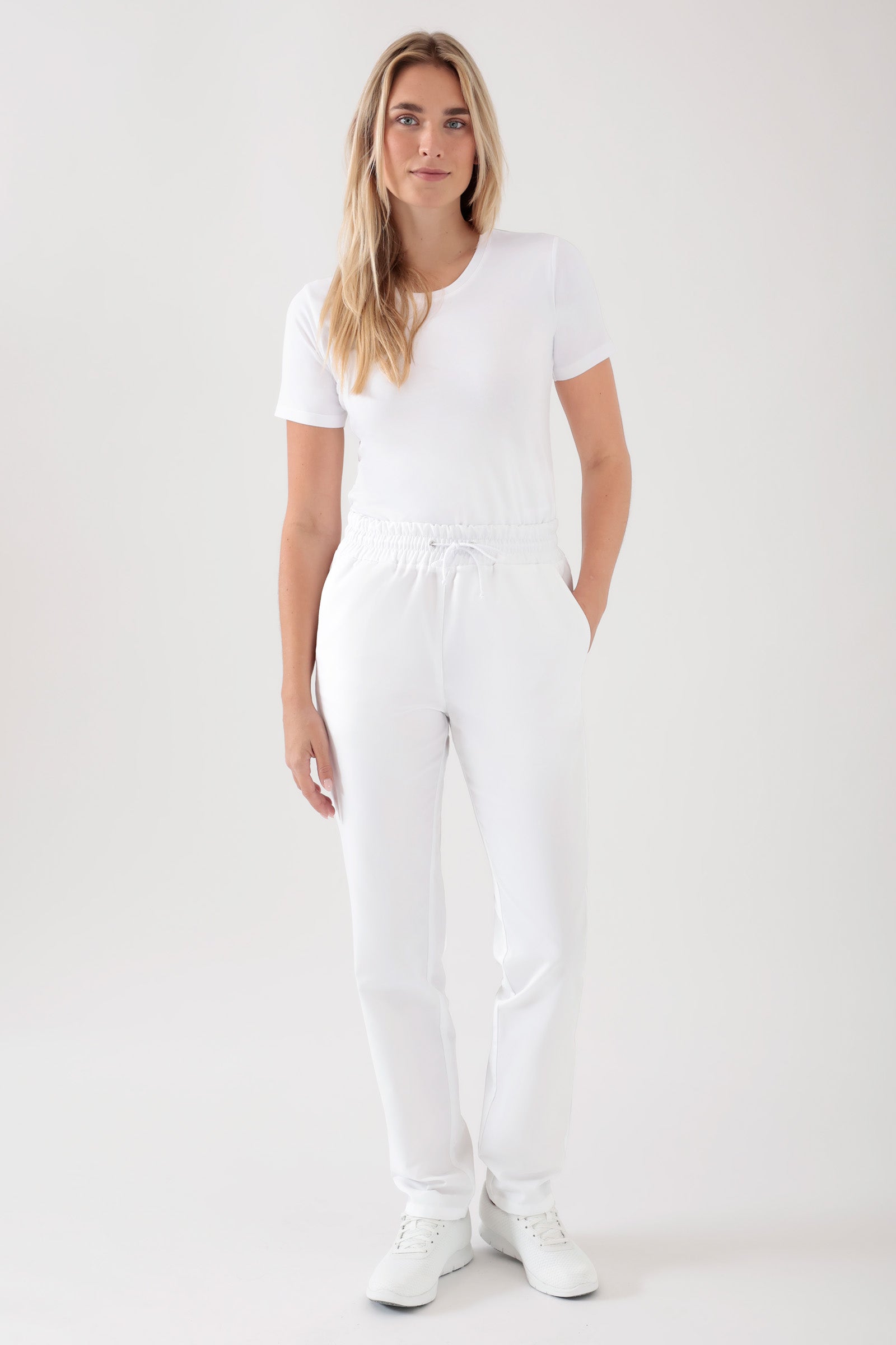 TENCEL™ Hose Unisex - Rundumgummibund weiss