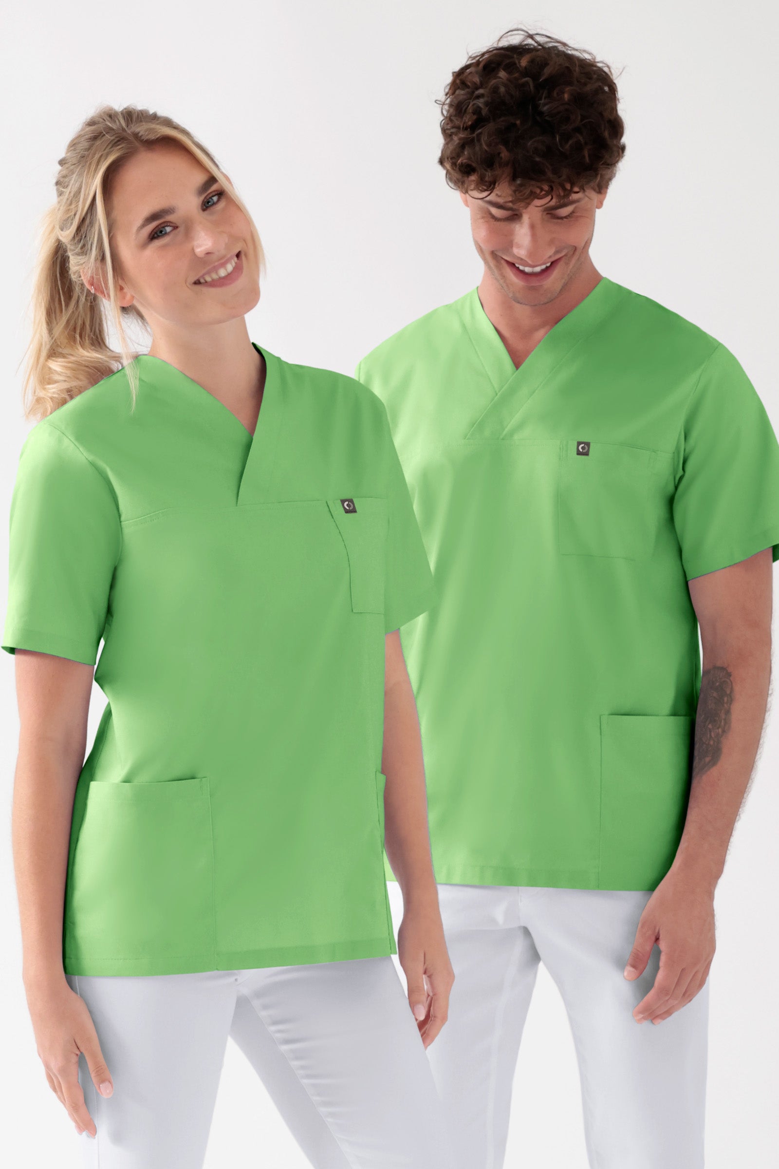 Baumwolle Schlupfkasack Unisex - Doppelpack apfelgrün