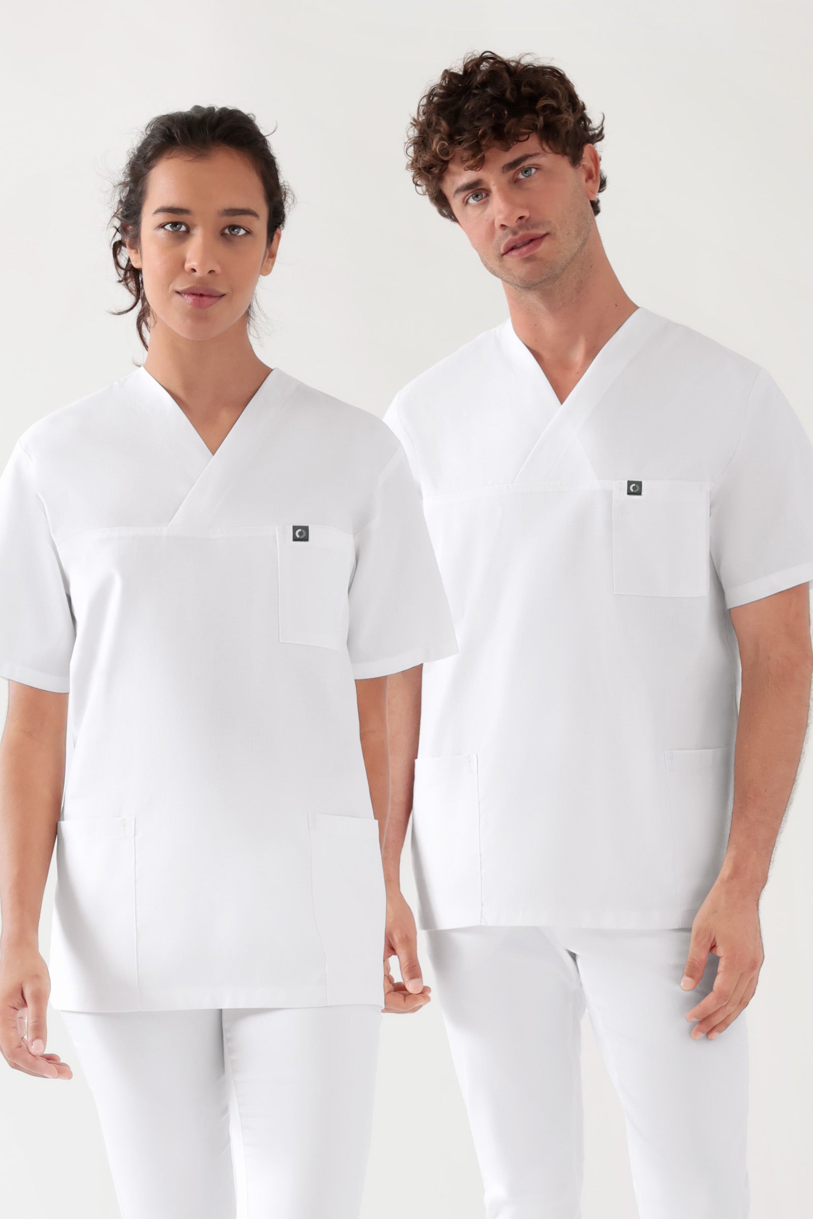 Baumwolle Schlupfkasack Unisex - Doppelpack weiss