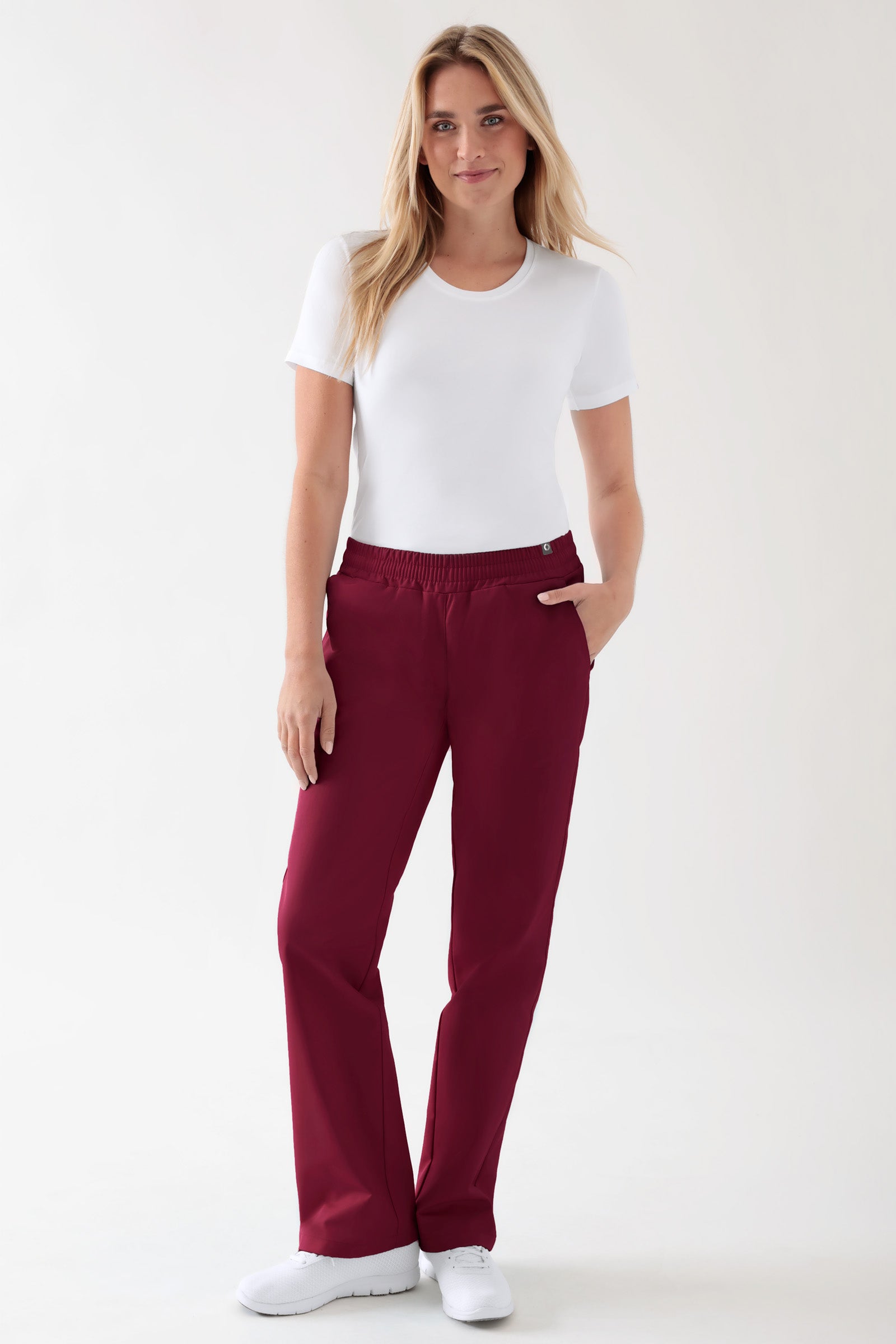 JUST STRONG Hose Damen - Gummibund bordeaux