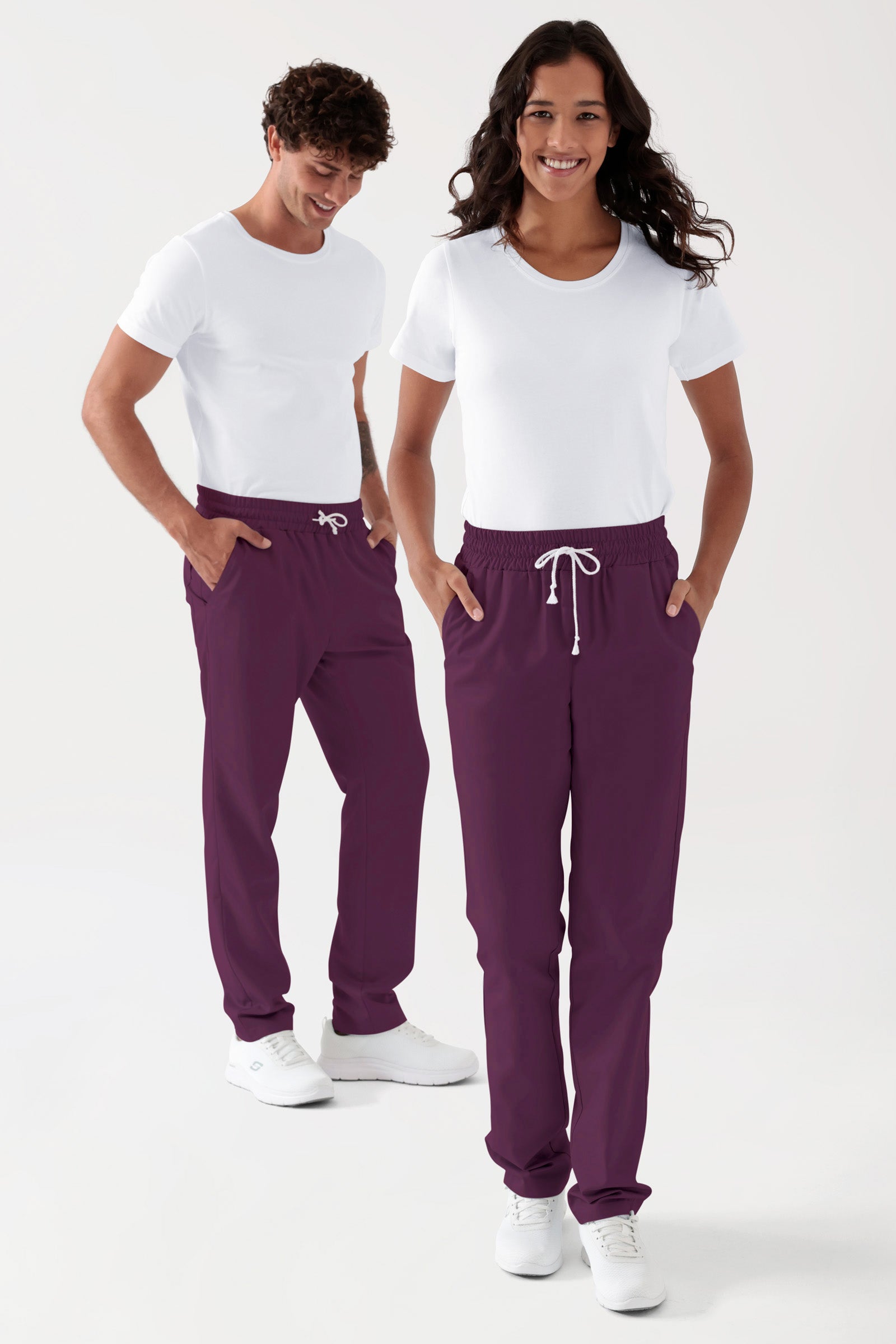 TENCEL™ Hose Unisex - Rundumgummibund black berry, Vorderansicht