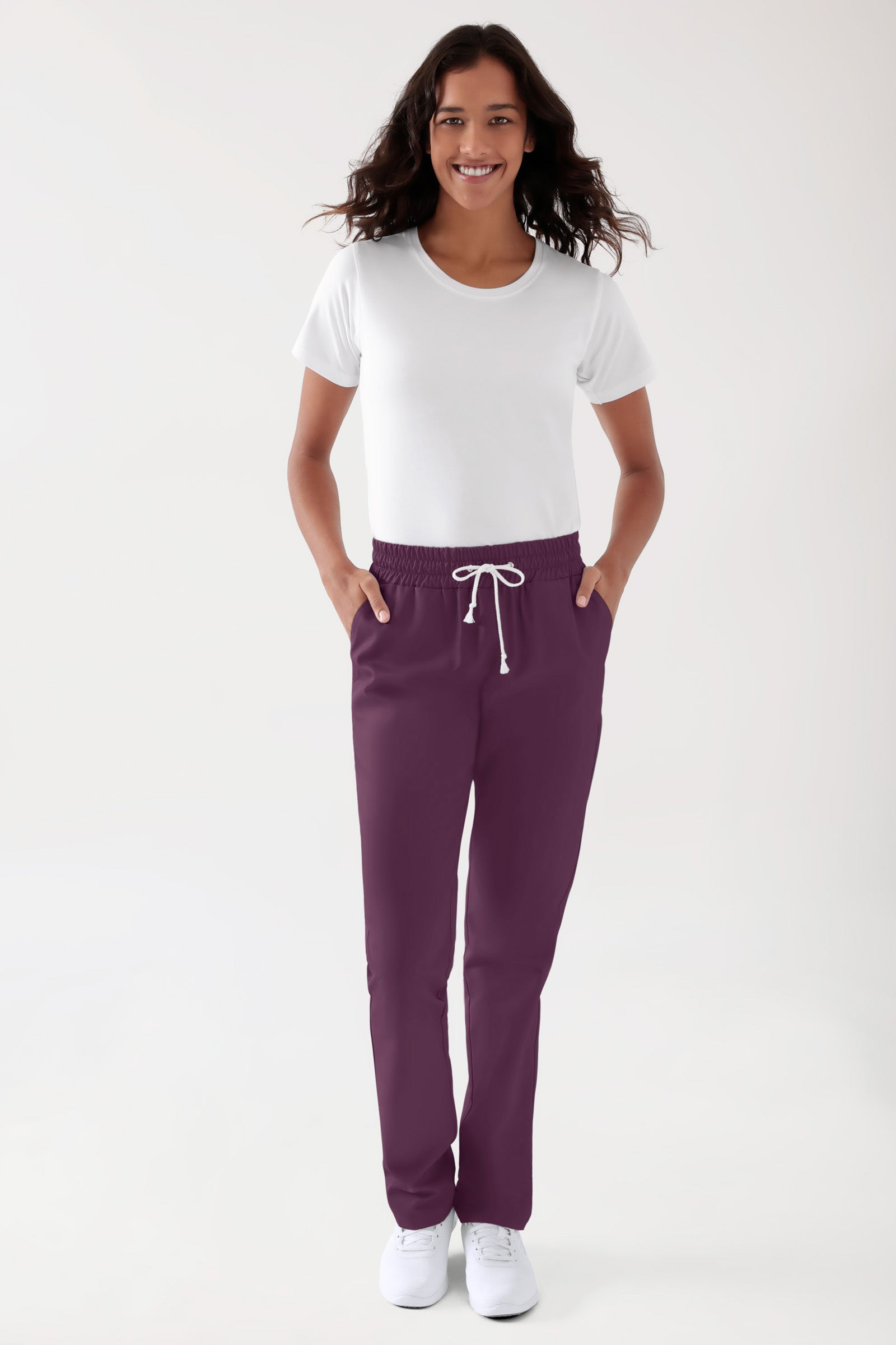 TENCEL™ Hose Unisex - Rundumgummibund black berry