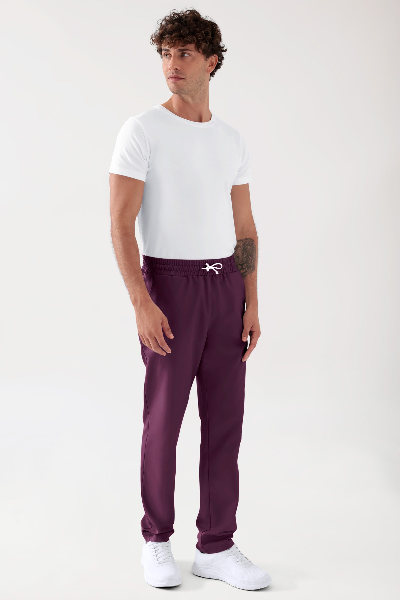TENCEL™ Hose Unisex - Rundumgummibund black berry, Vorderansicht