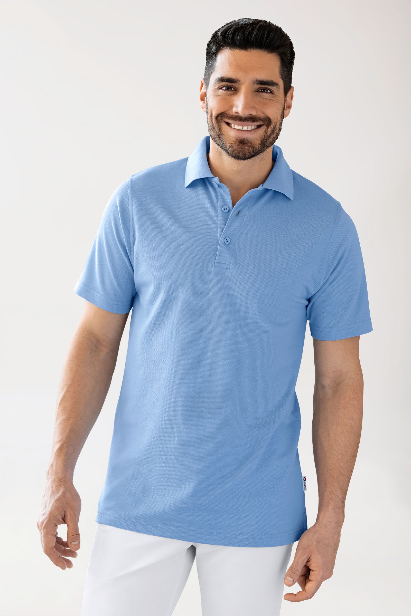 CORE Shirt Unisex - Polokragen himmelblau, Vue de face