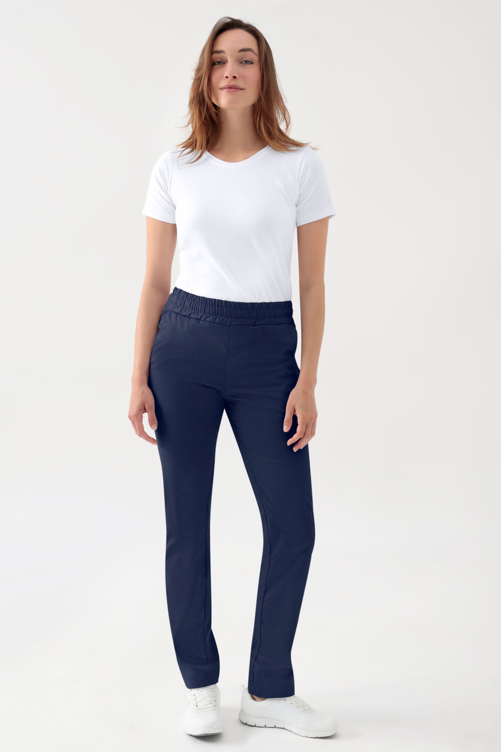 Stretch Hose Unisex - Rundumgummibund navy, Vorderansicht