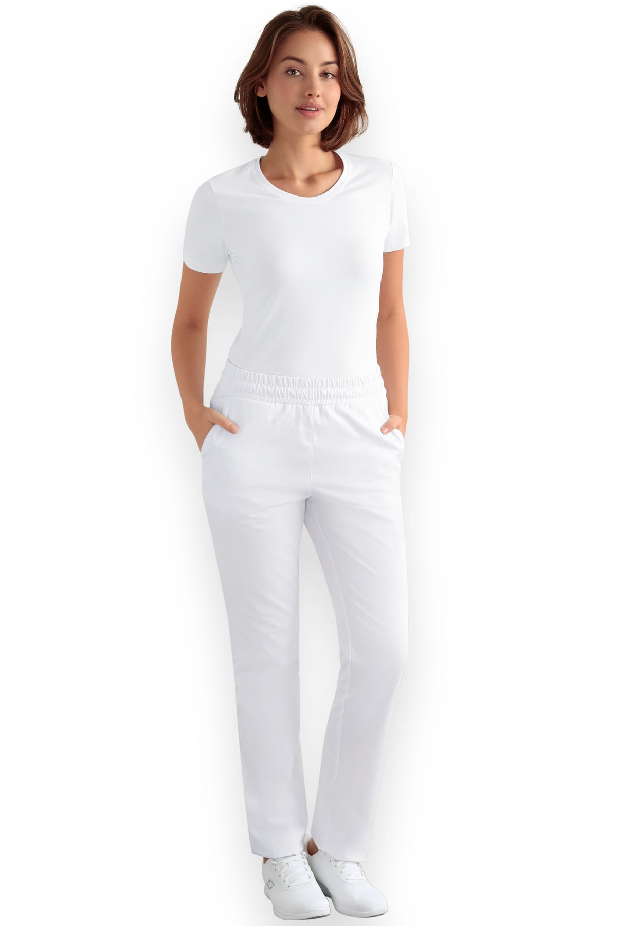Hose Unisex - hoher Bund weiss