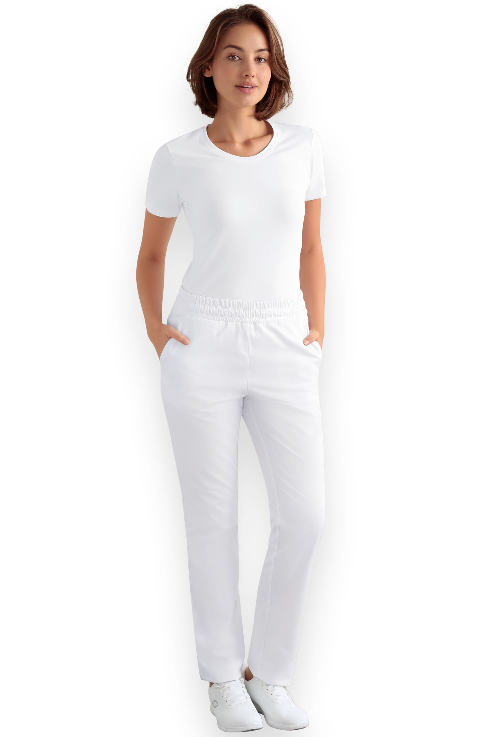 Hose Unisex - hoher Bund weiss