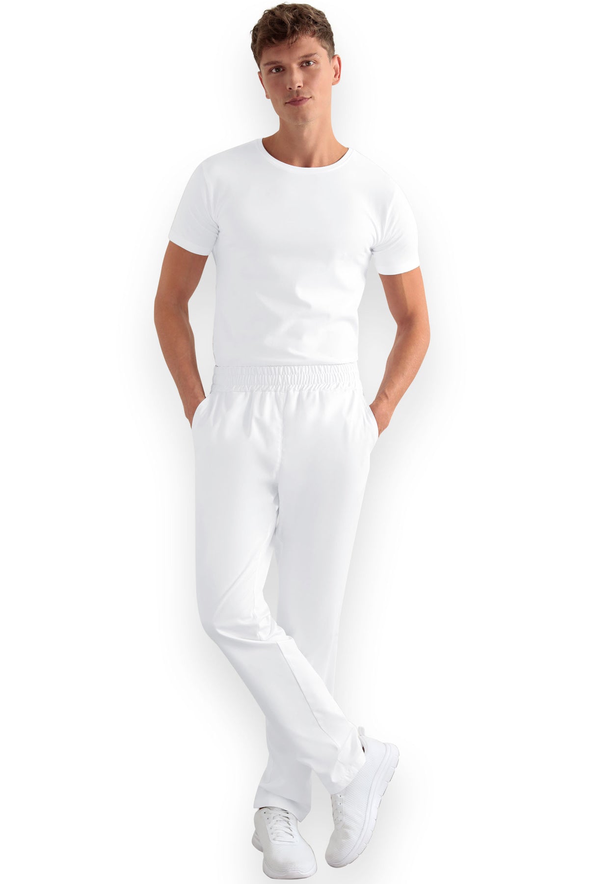 Hose Unisex - hoher Bund weiss